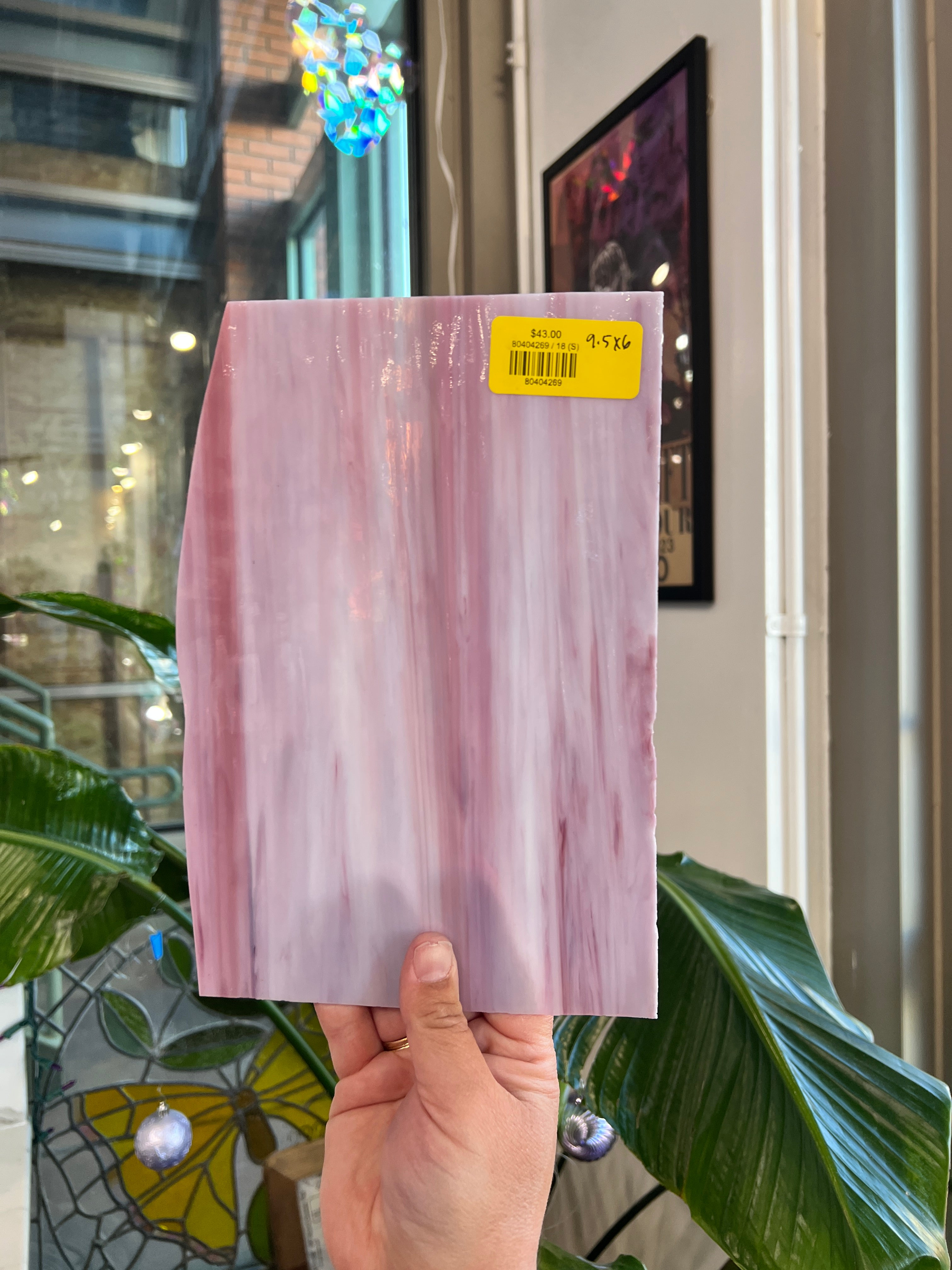 Pink Wispy 18 (S) Sheet Glass Colorado Glassworks