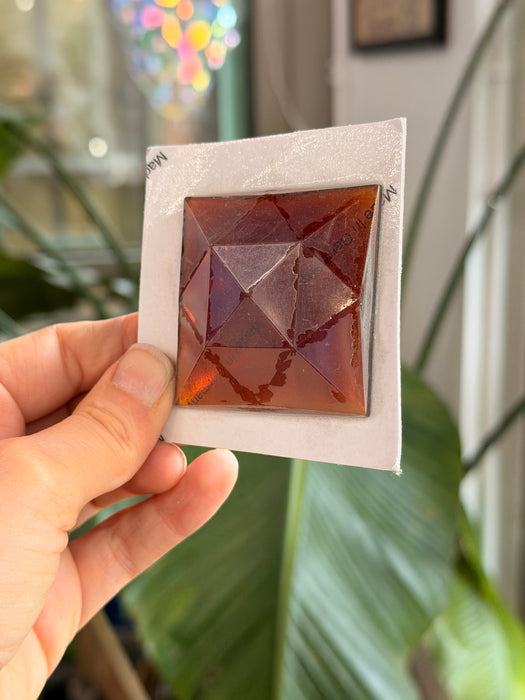 Amber Jewel - Square (50 mm) Tools Colorado Glass Works
