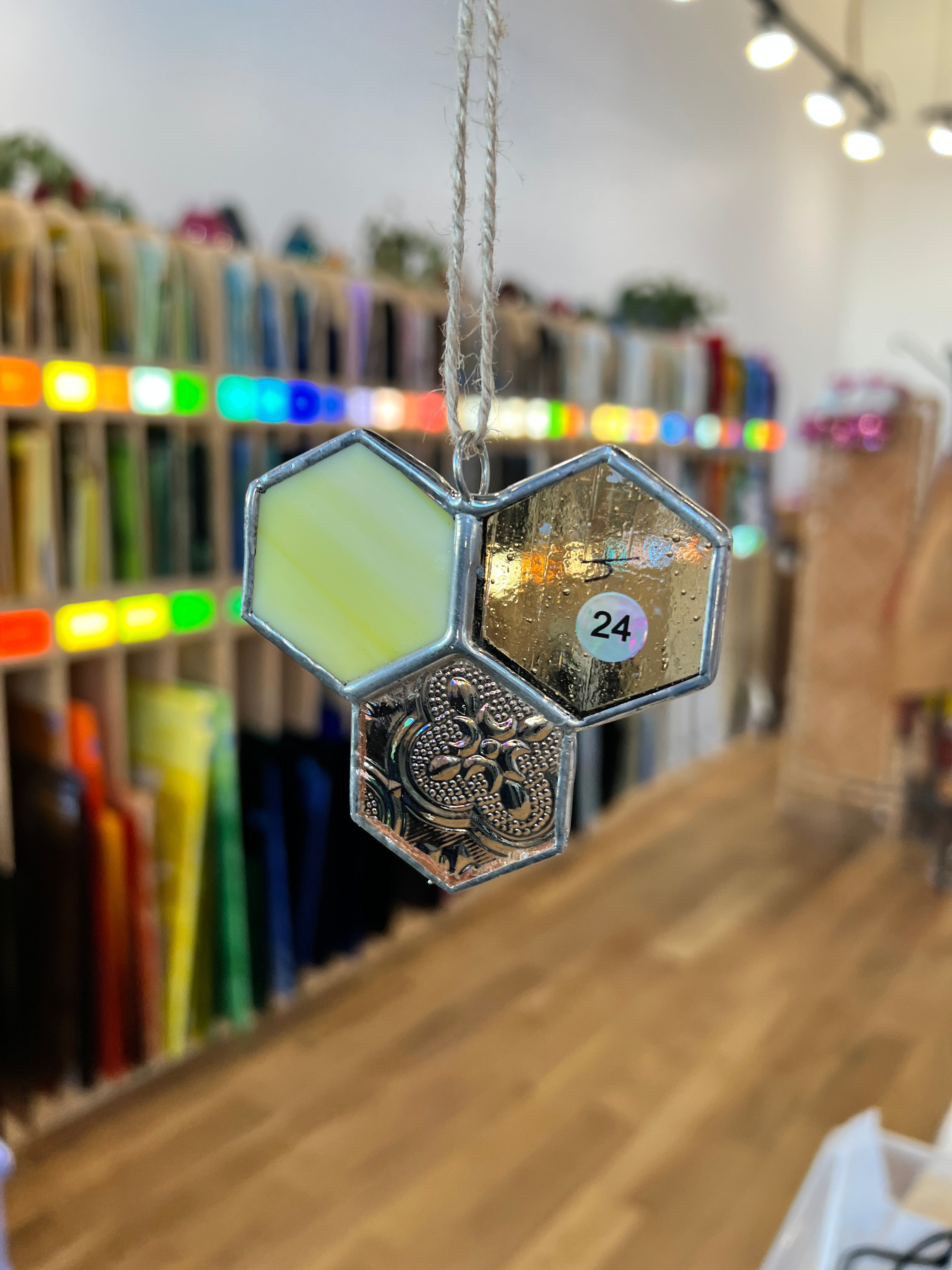 Mini 3-Piece Honeycomb Suncatchers (Multiple Pieces Available!) Colorado Glass Works 24