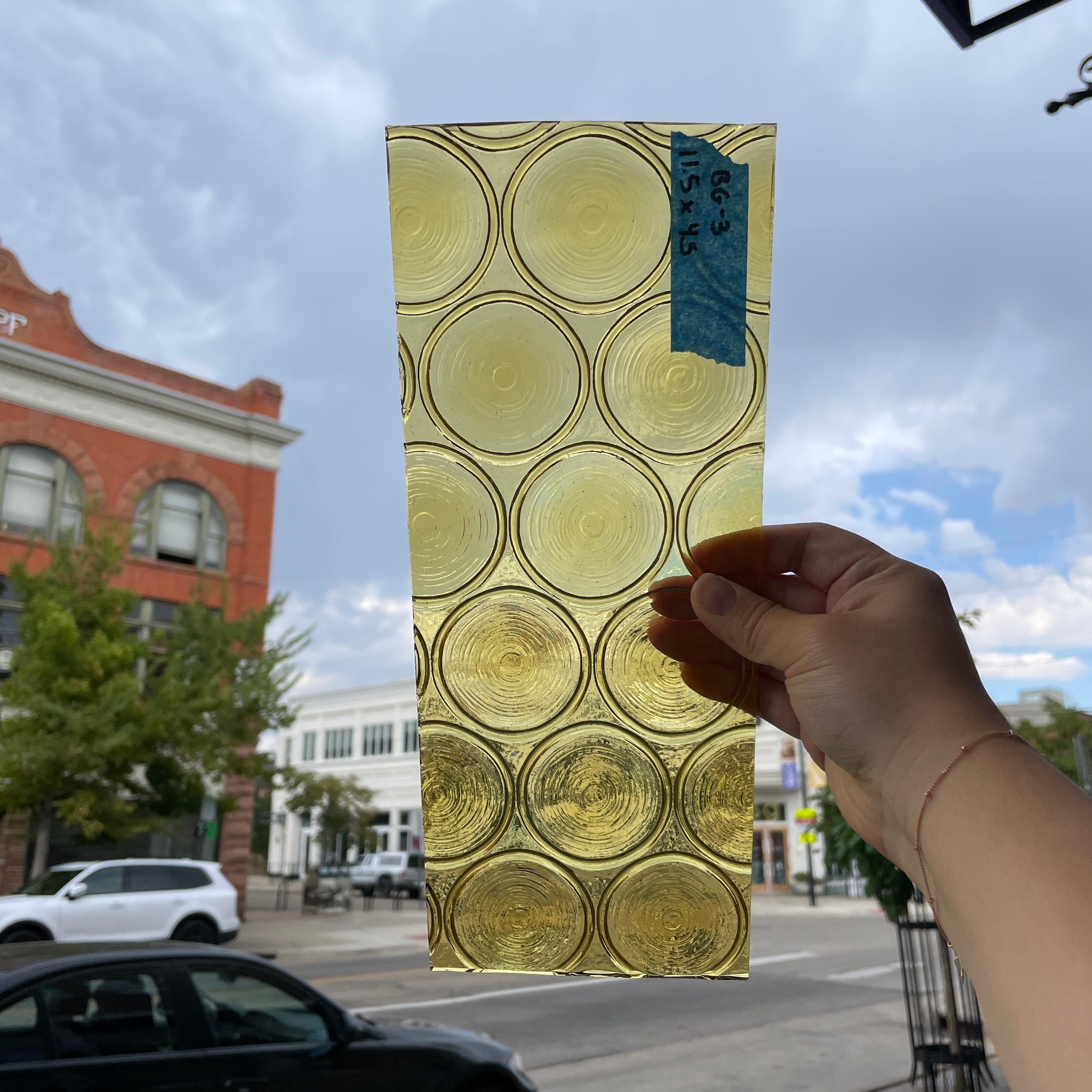 Yellow Vintage 70s/80s Bottle Glass Sheet Glass Colorado Glass Works