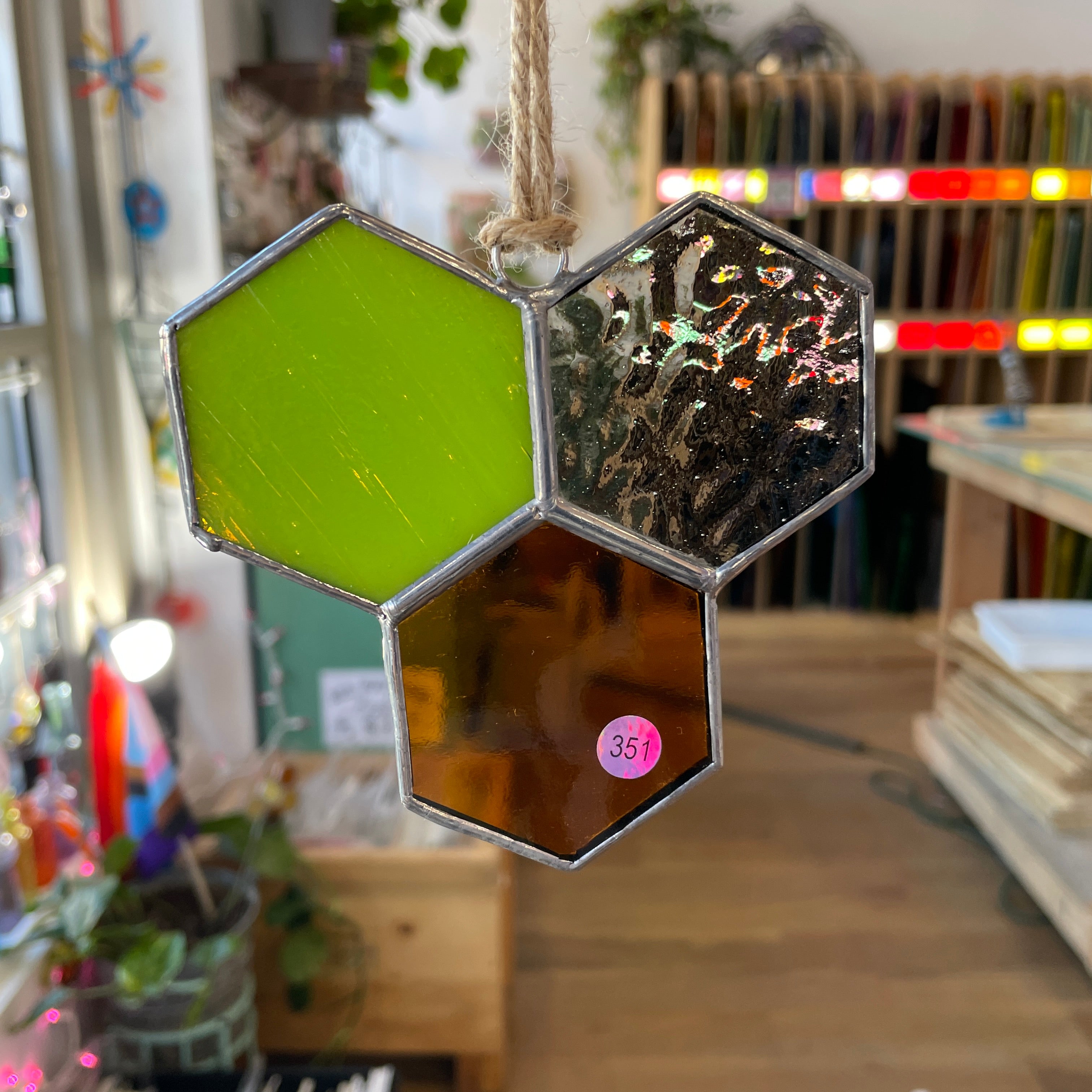 3-Piece Honeycomb Suncatchers (Multiple Pieces Available!) Colorado Glass Works 351
