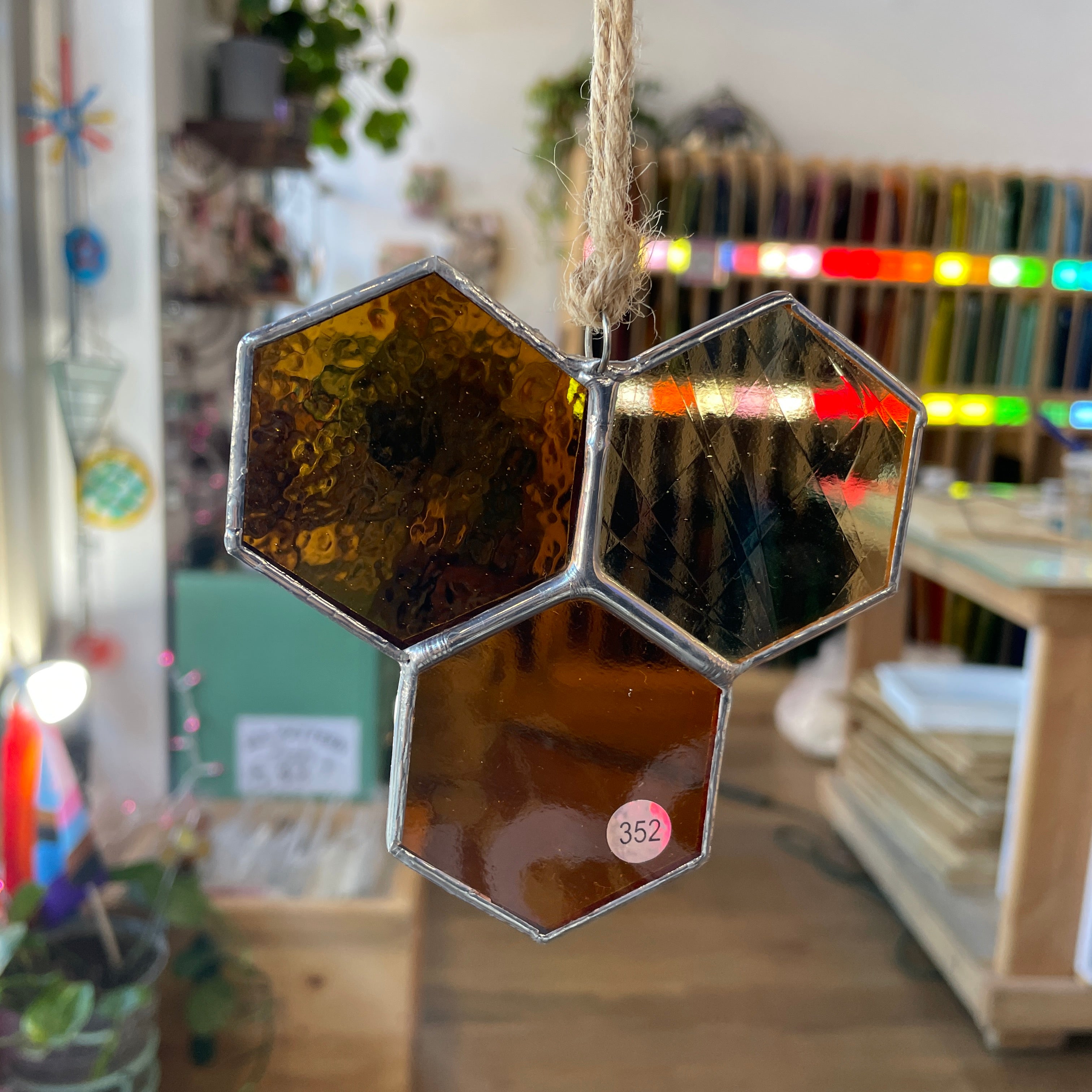 3-Piece Honeycomb Suncatchers (Multiple Pieces Available!) Colorado Glass Works 352