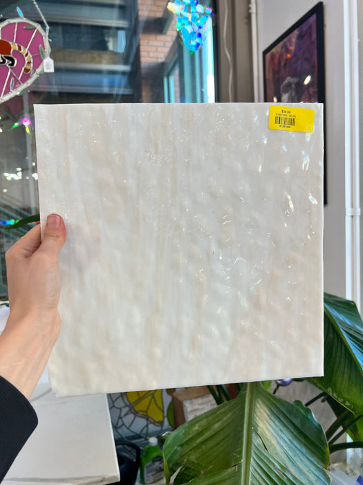 Vintage Textured Cream Sheet 35 (S) Sheet Glass Colorado Glassworks
