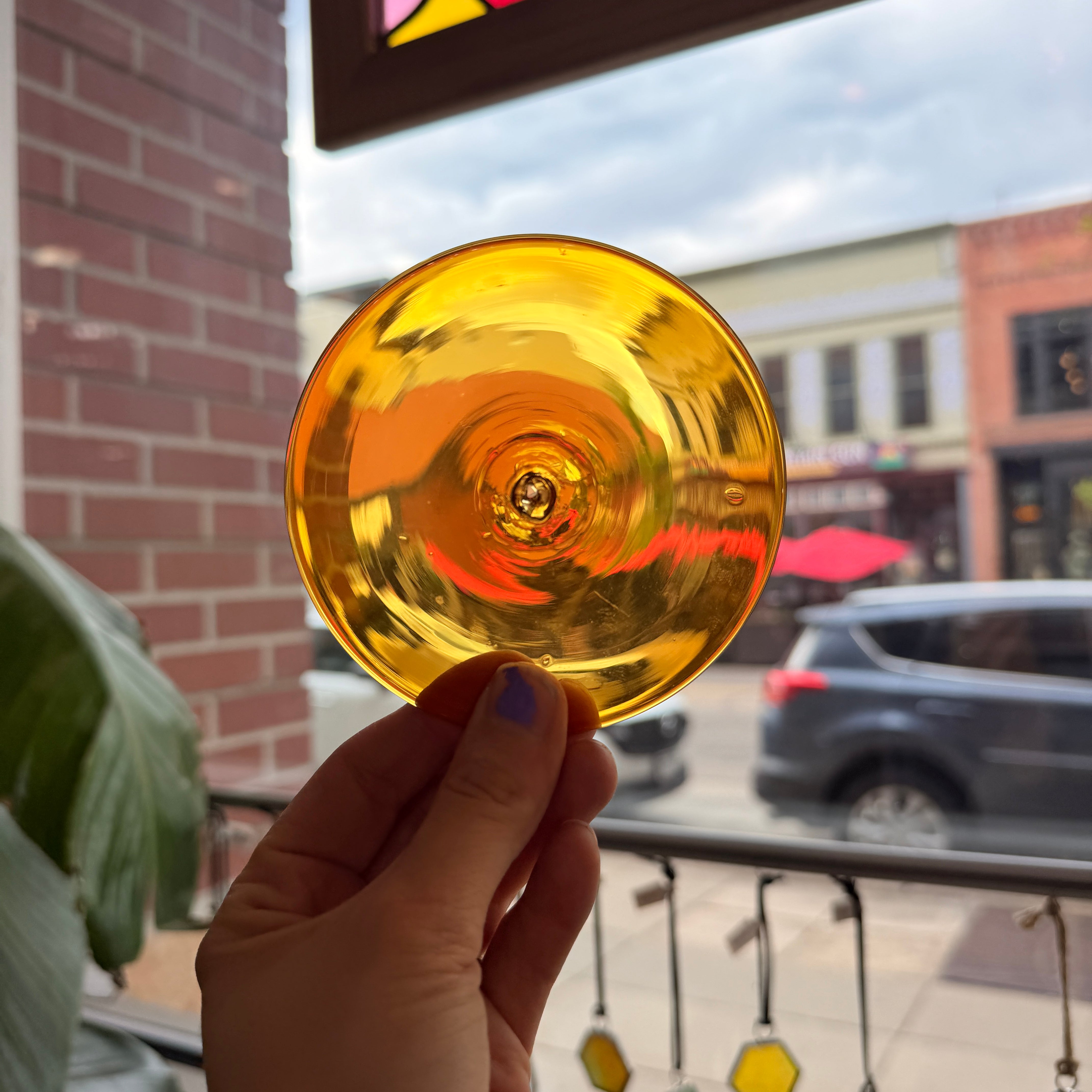 3.75 in. Amber Rondel Tools Colorado Glass Works