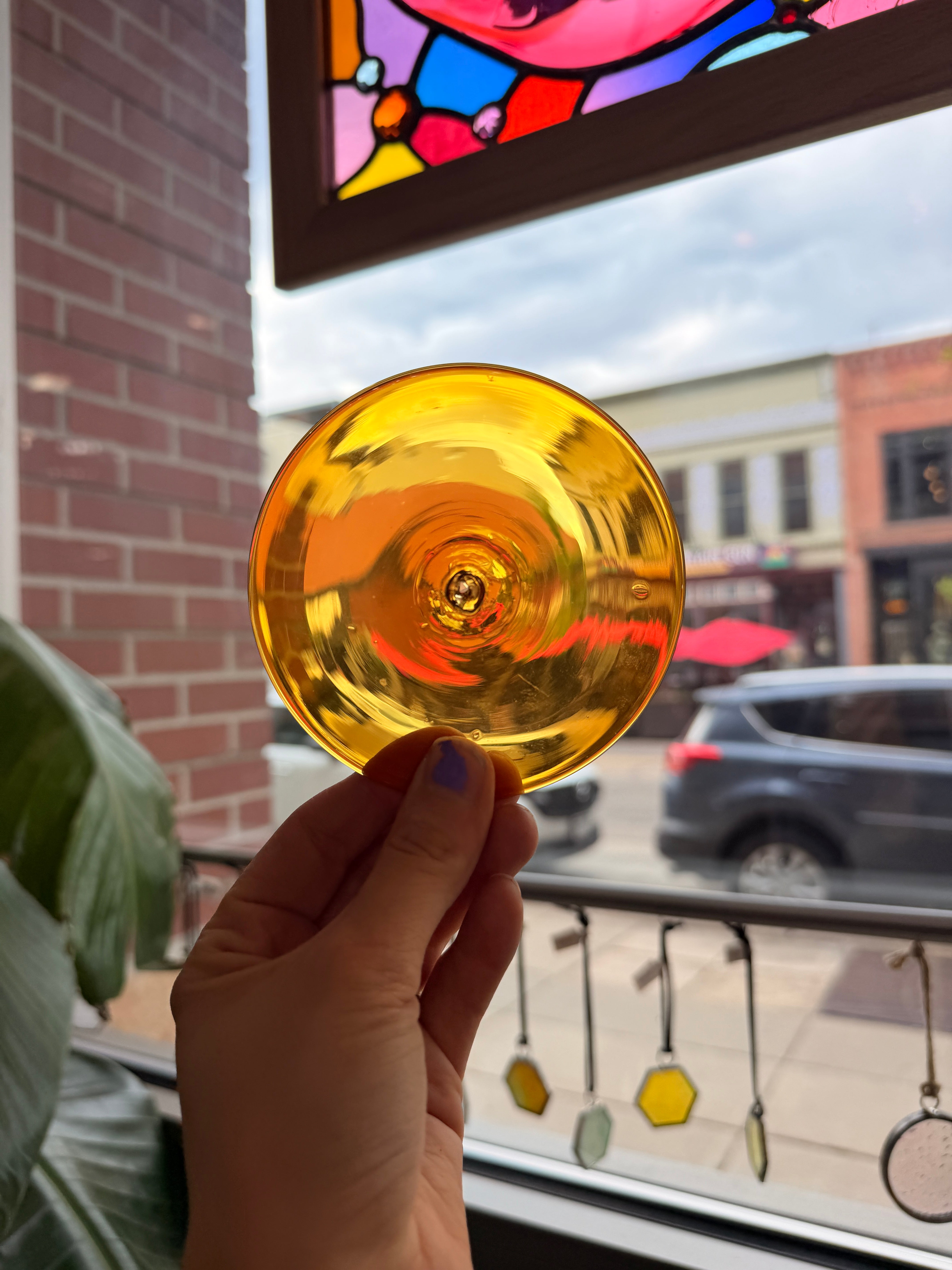 3.75 in. Amber Rondel Tools Colorado Glass Works