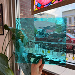 NEW! Caribbean Blue Waterglass Oceanside Fusible 96 COE (OGT 532.1WF) Sheet Glass Colorado Glass Works