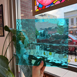NEW! Caribbean Blue Waterglass Oceanside Fusible 96 COE (OGT 532.1WF) Sheet Glass Colorado Glass Works