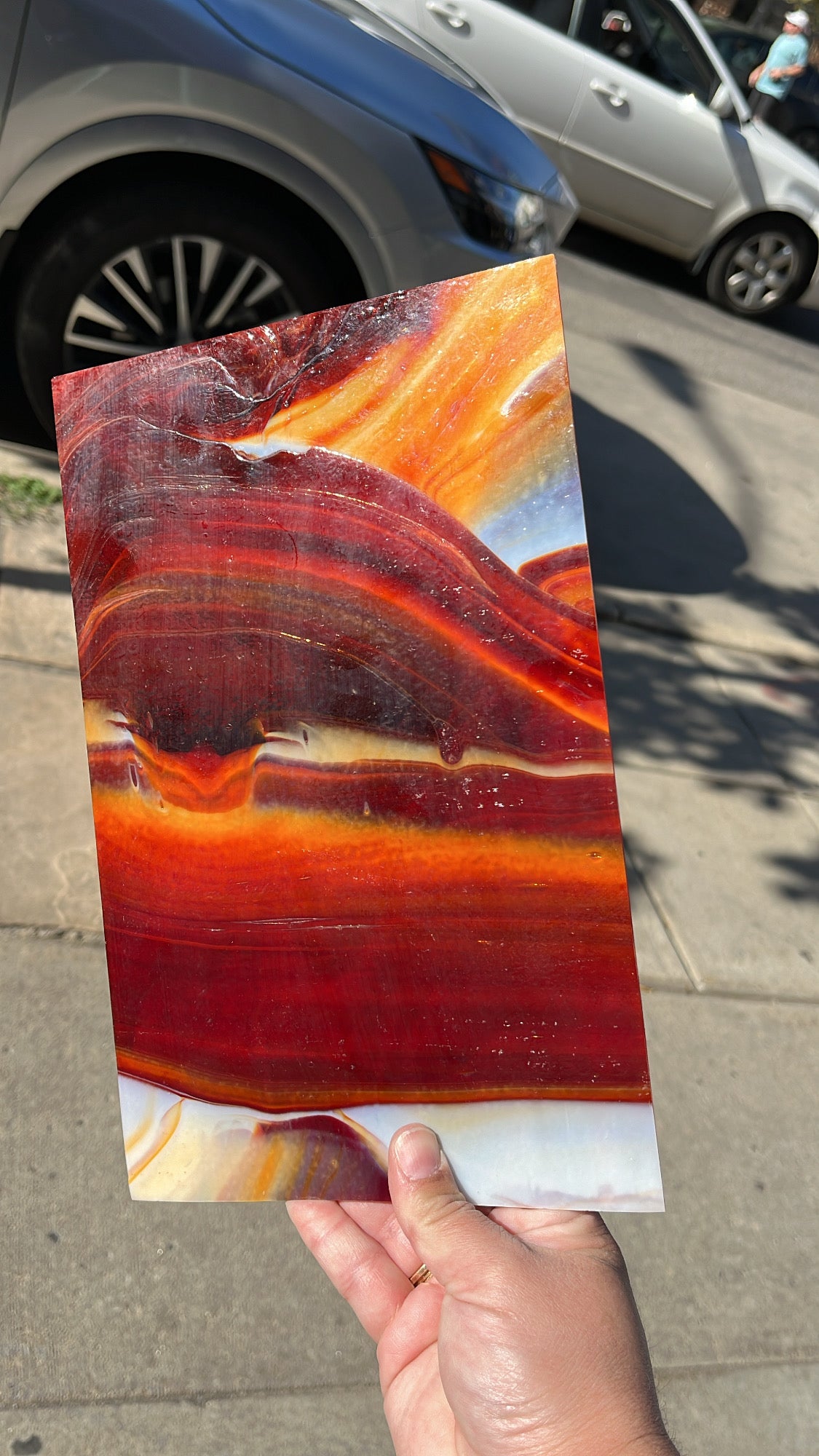 Sassy Red and Orange Chicago Art Glass Sheet - Patreon Vault  Colorado Glassworks   