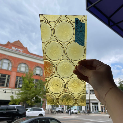 Yellow Vintage 70s/80s Bottle Glass Sheet Glass Colorado Glass Works
