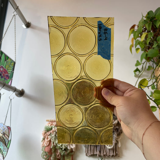 Yellow Vintage 70s/80s Bottle Glass Sheet Glass Colorado Glass Works BG-4 (10x4.5in)