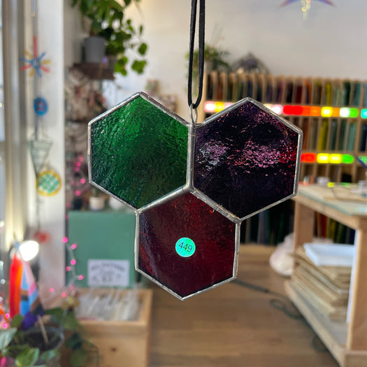 3-Piece Honeycomb Suncatchers (Multiple Pieces Available!) Colorado Glass Works 449