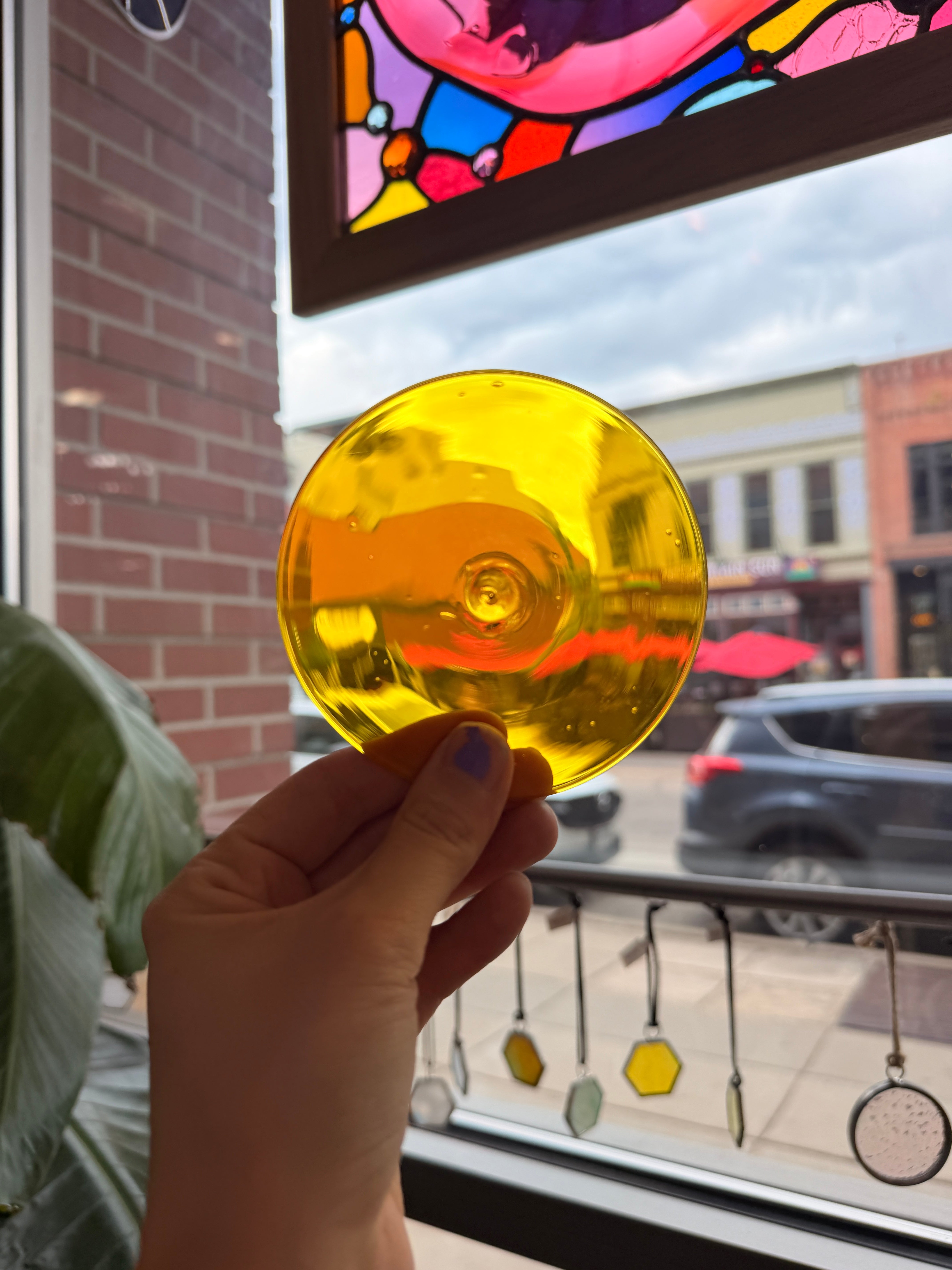 3.75 in. Yellow Rondel Tools Colorado Glass Works