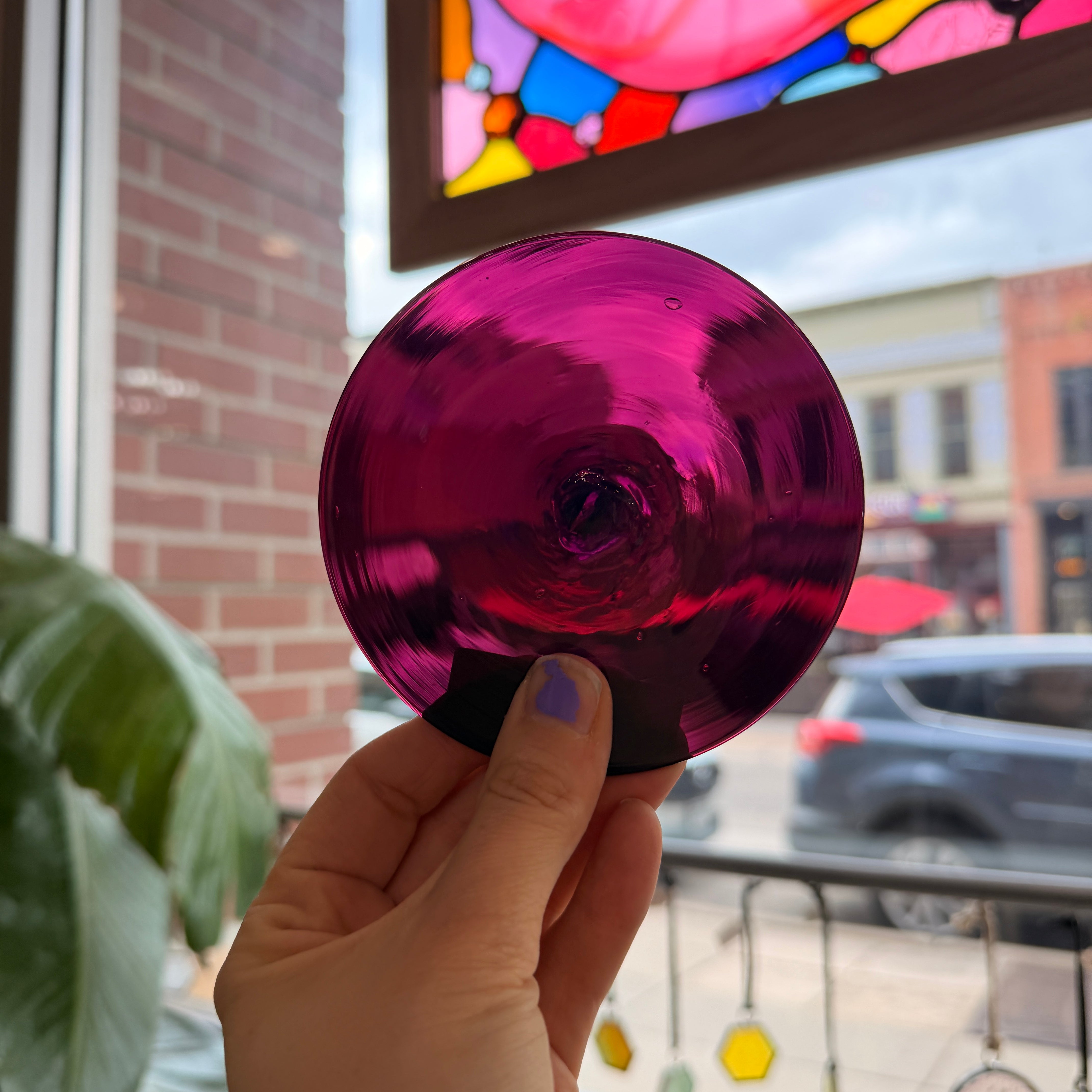 3.75 in. Purple Rondel Tools Colorado Glass Works