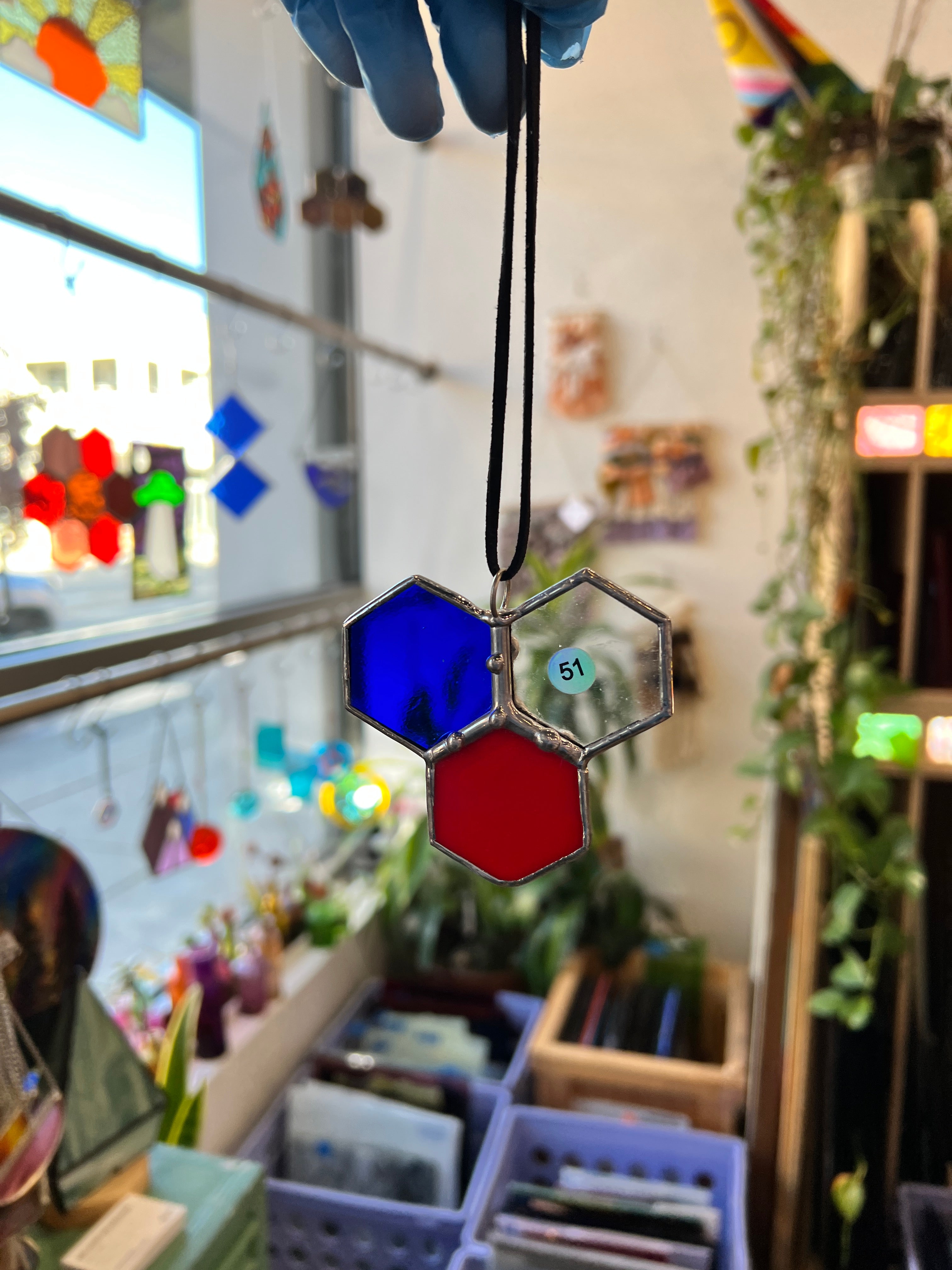 Mini 3-Piece Honeycomb Suncatchers (Multiple Pieces Available!) Colorado Glass Works 51
