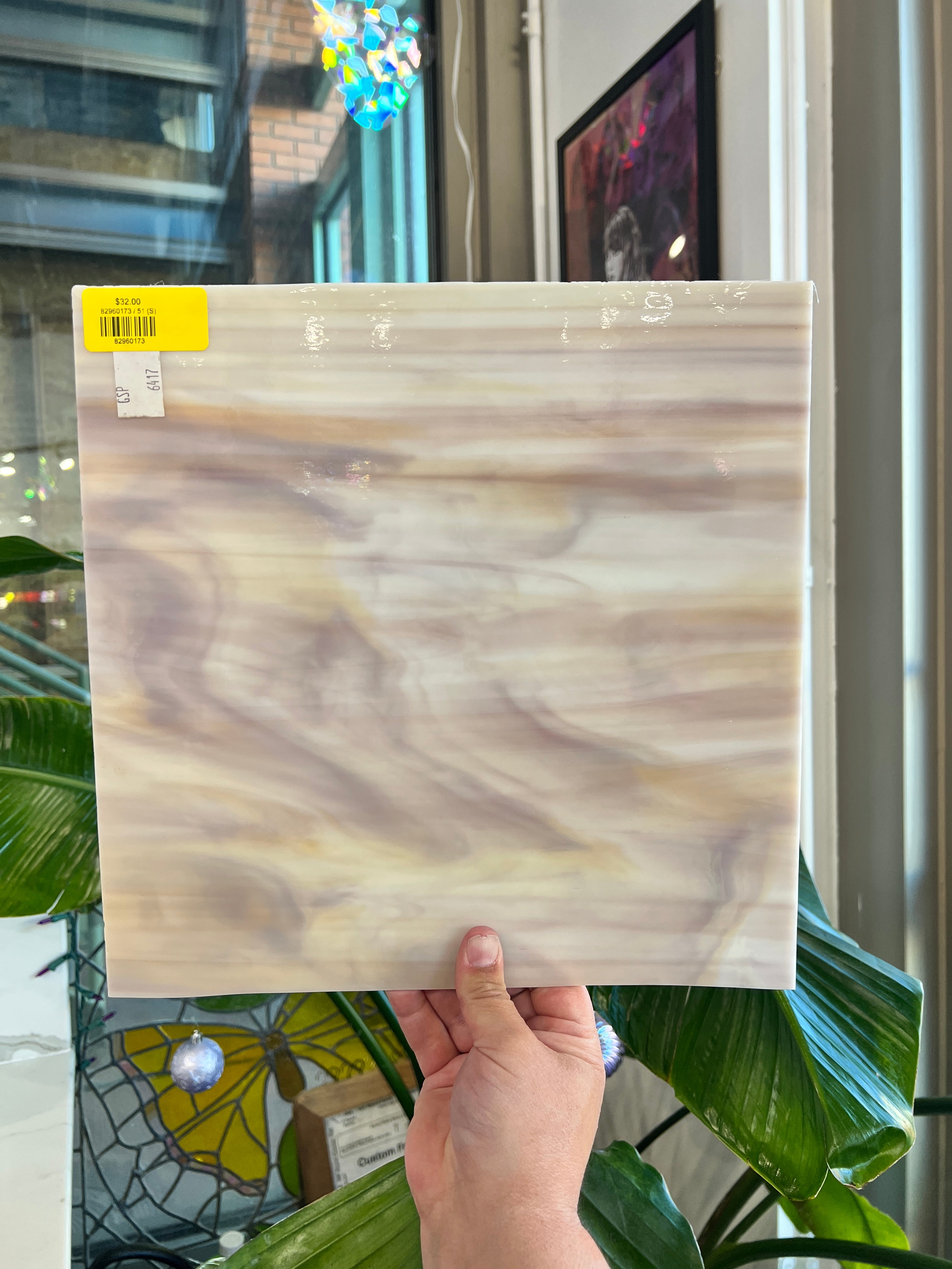 Lavender Cappuccino 51 (S) Sheet Glass Colorado Glassworks