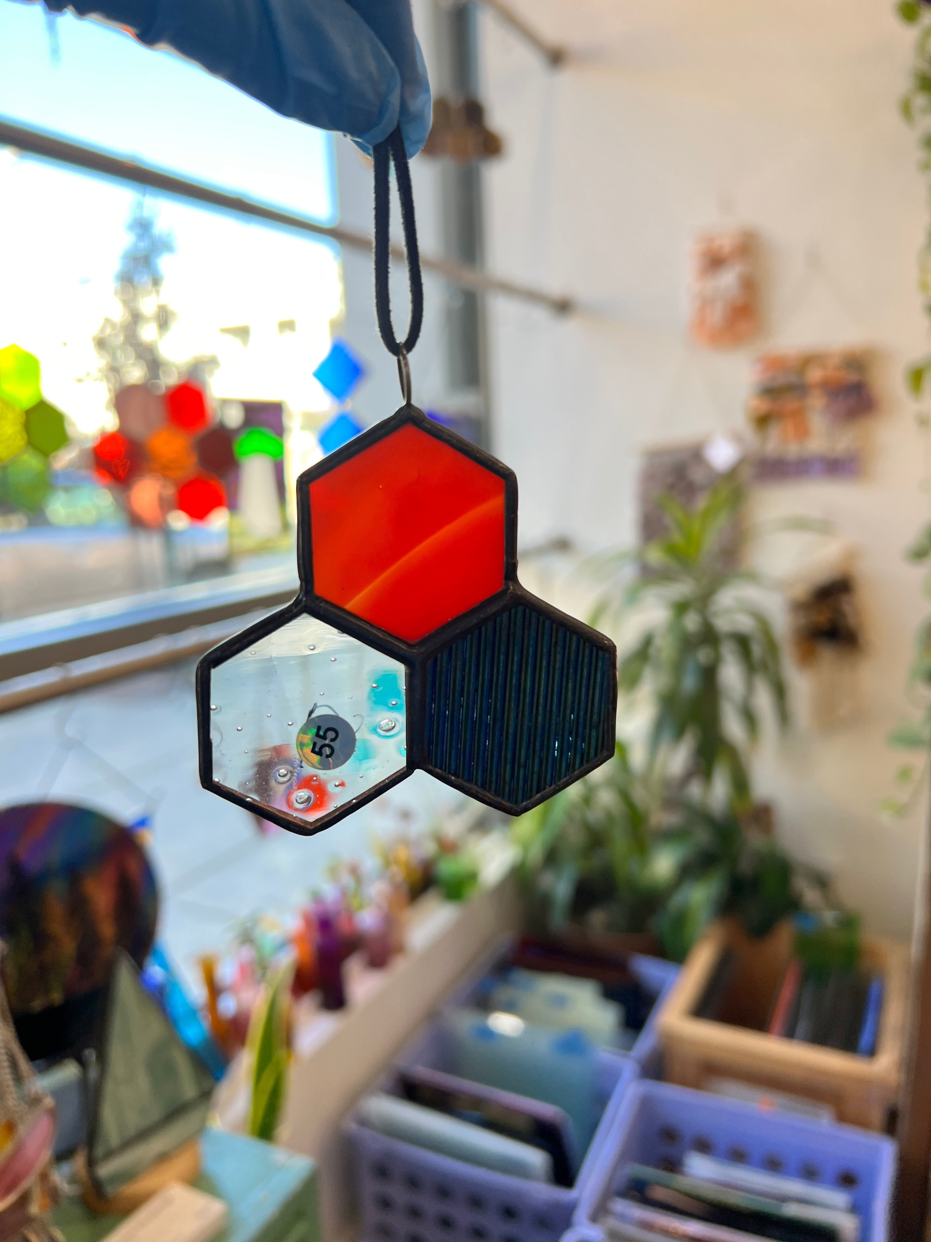 Mini 3-Piece Honeycomb Suncatchers (Multiple Pieces Available!) Colorado Glass Works 55