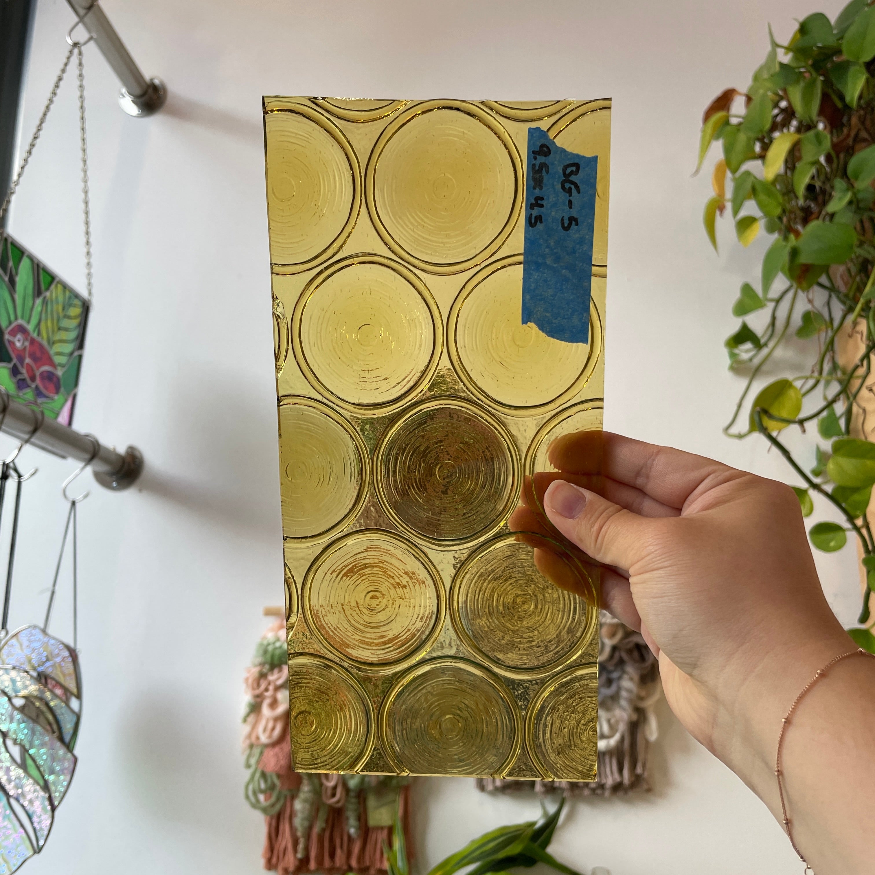 Yellow Vintage 70s/80s Bottle Glass Sheet Glass Colorado Glass Works UNK367 (9.5x4.5in)