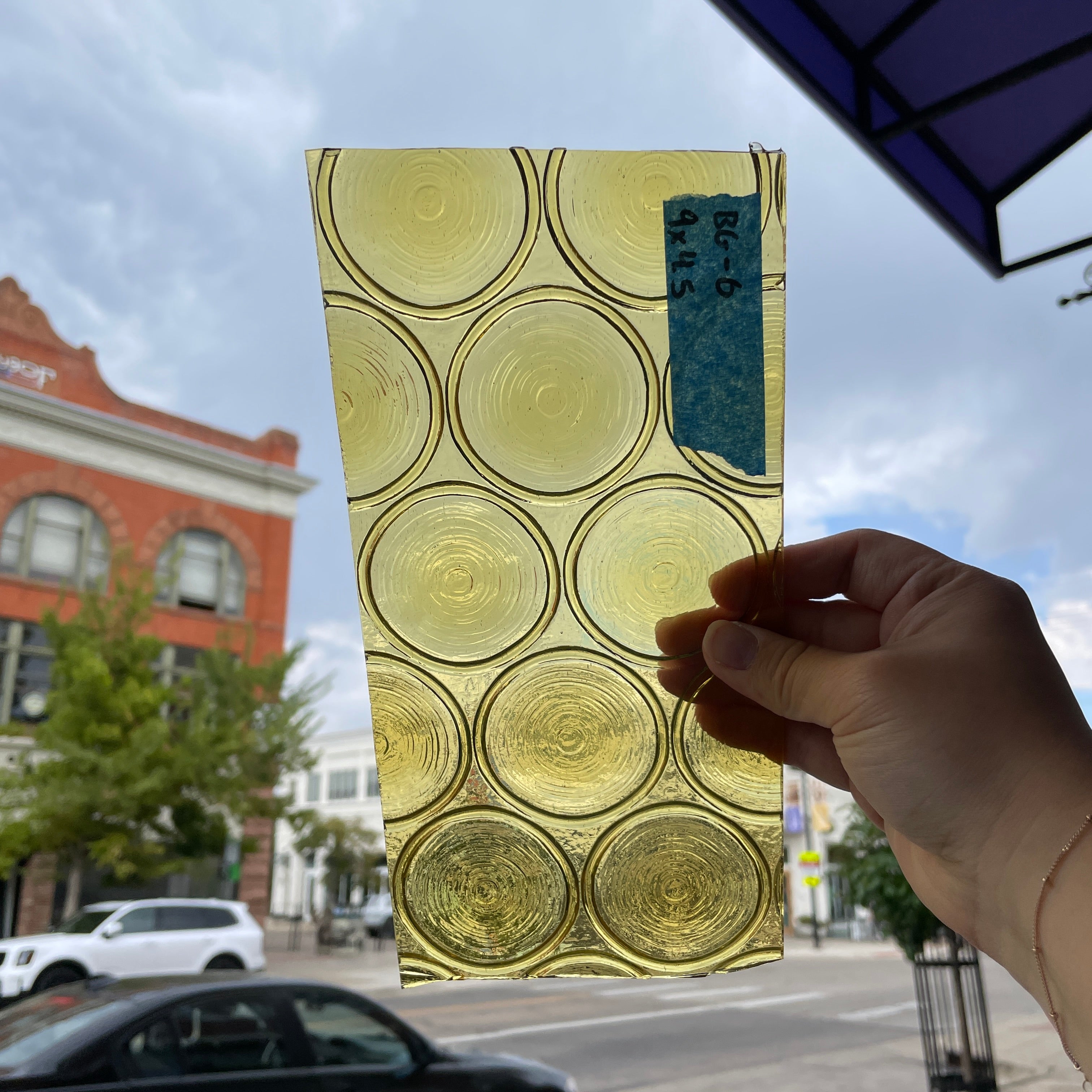 Yellow Vintage 70s/80s Bottle Glass Sheet Glass Colorado Glass Works