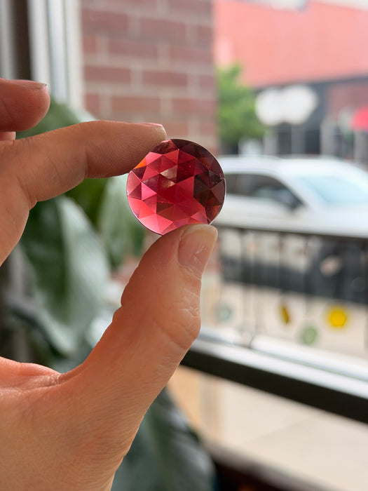 Hot Pink (Gold Ruby) Jewel - Round (30mm) Tools Colorado Glass Works