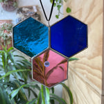 Extra Large 3-Piece Stained Glass Honeycomb Cluster (Multiple Pieces Available!)