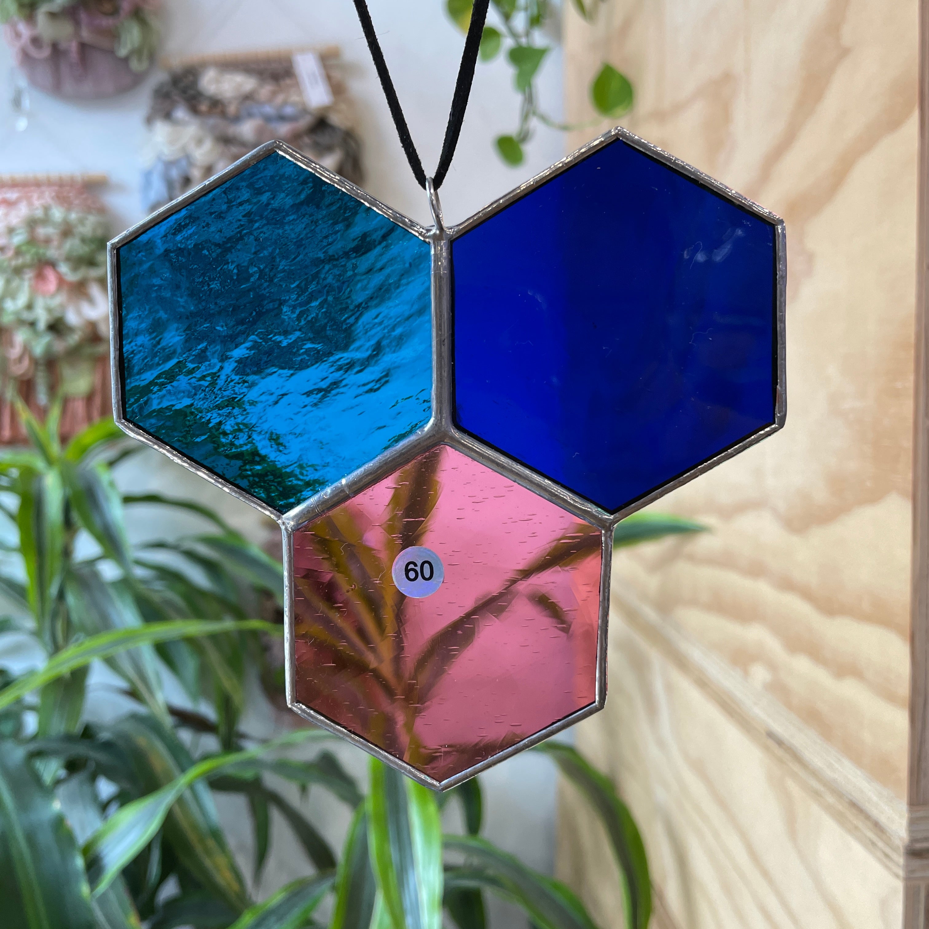 Extra Large 3-Piece Stained Glass Honeycomb Cluster (Multiple Pieces Available!) Colorado Glass Works 60