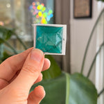 Blue Green (Teal) Jewel - Square (30mm) Tools Colorado Glass Works