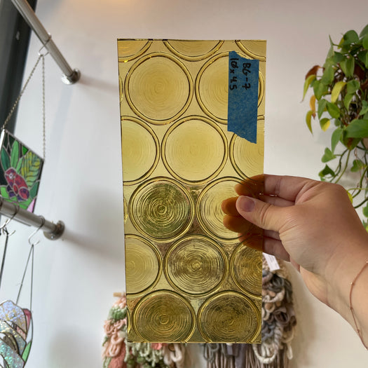 Yellow Vintage 70s/80s Bottle Glass Sheet Glass Colorado Glass Works BG-7 (10x4.5in)