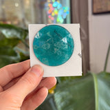 BIG Blue Green Jewel - Round (50mm) Tools Colorado Glass Works