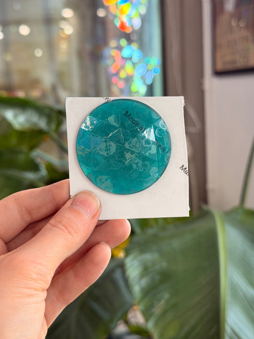 BIG Blue Green Jewel - Round (50mm) Tools Colorado Glass Works