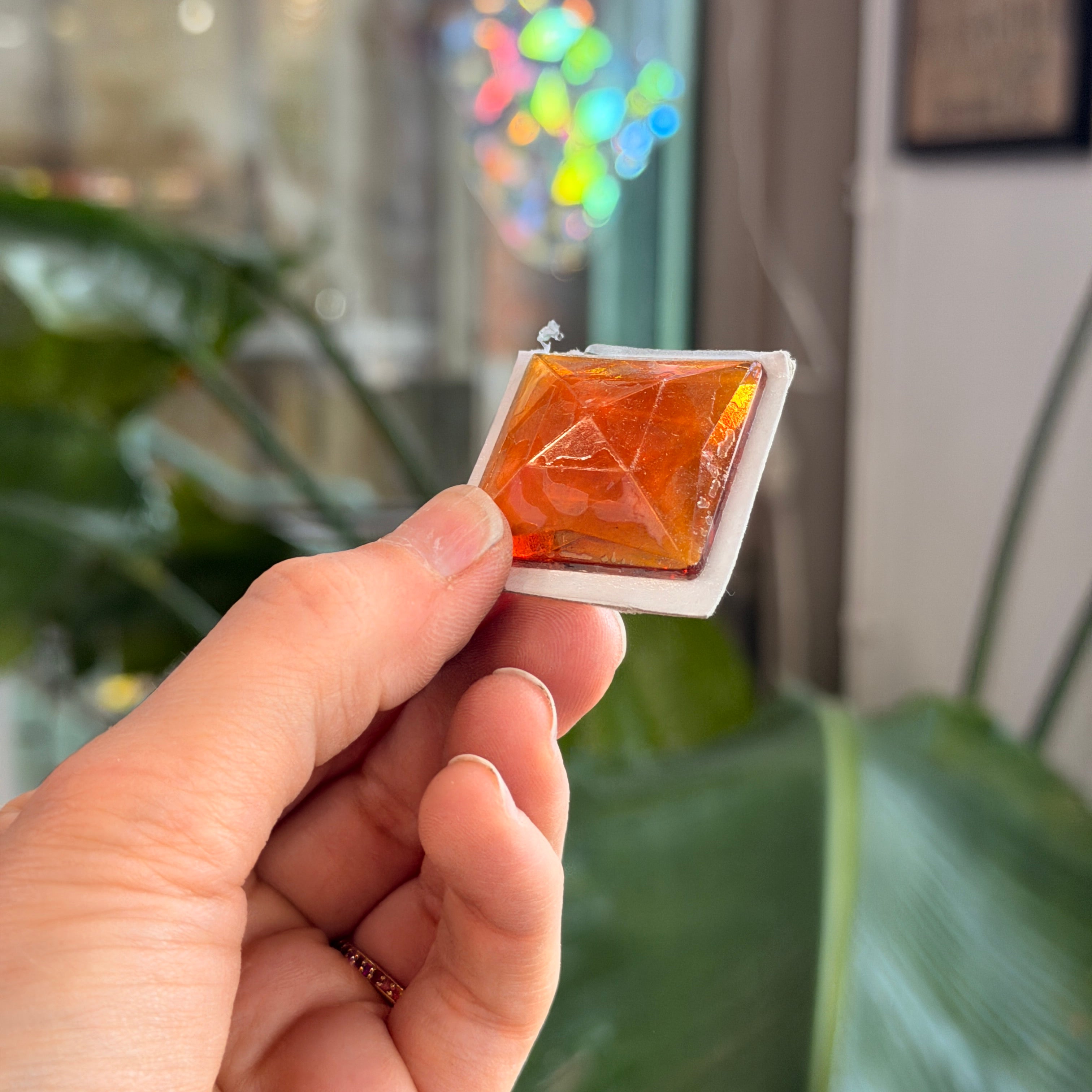 Amber Jewel - Square (25 mm)