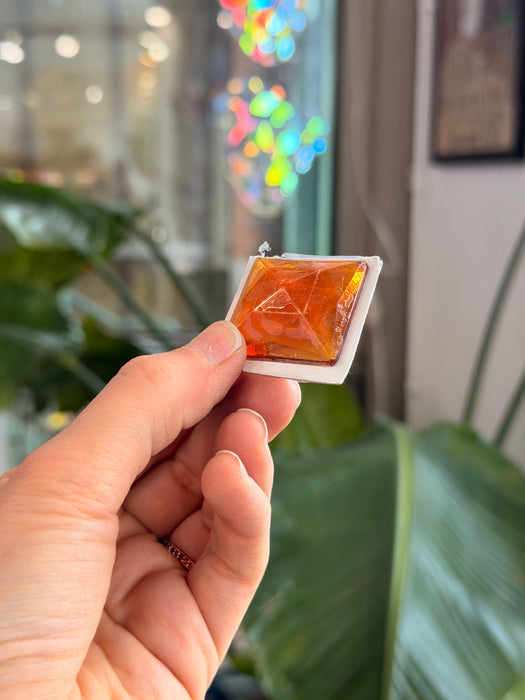 Amber Jewel - Square (25 mm) Tools Colorado Glass Works