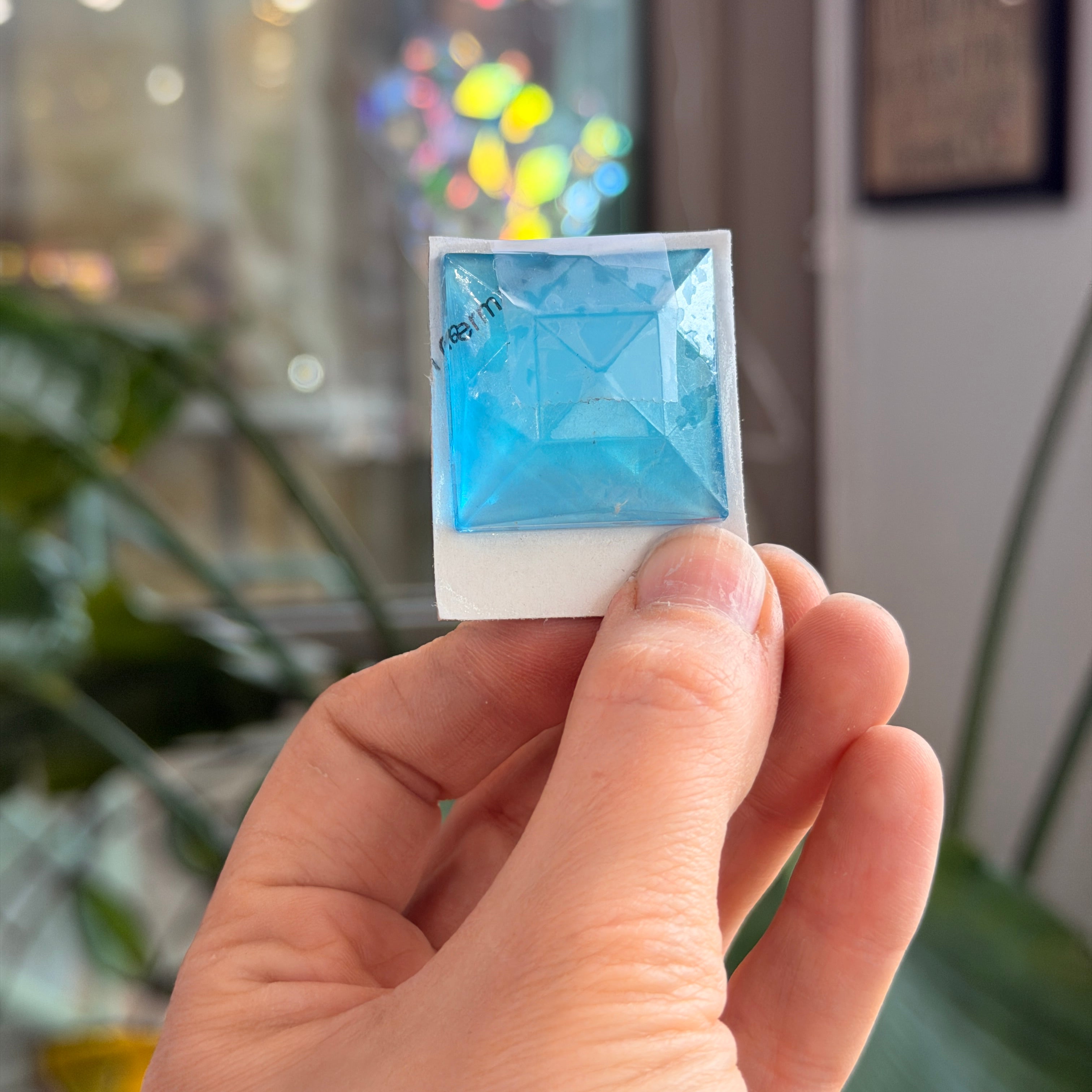 Light Aquamarine Jewel - Square (25mm) Tools Colorado Glass Works