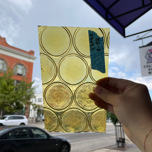 Yellow Vintage 70s/80s Bottle Glass Sheet Glass Colorado Glass Works