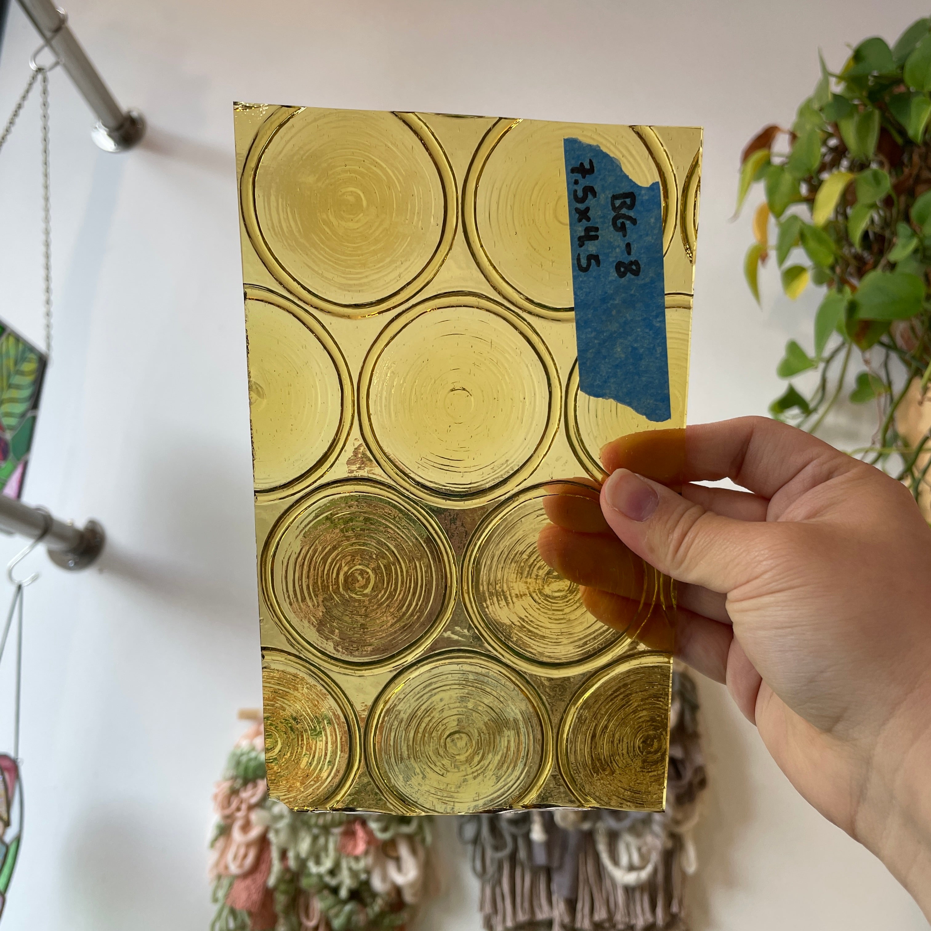 Yellow Vintage 70s/80s Bottle Glass Sheet Glass Colorado Glass Works BG-8 (7.5x4.5in)