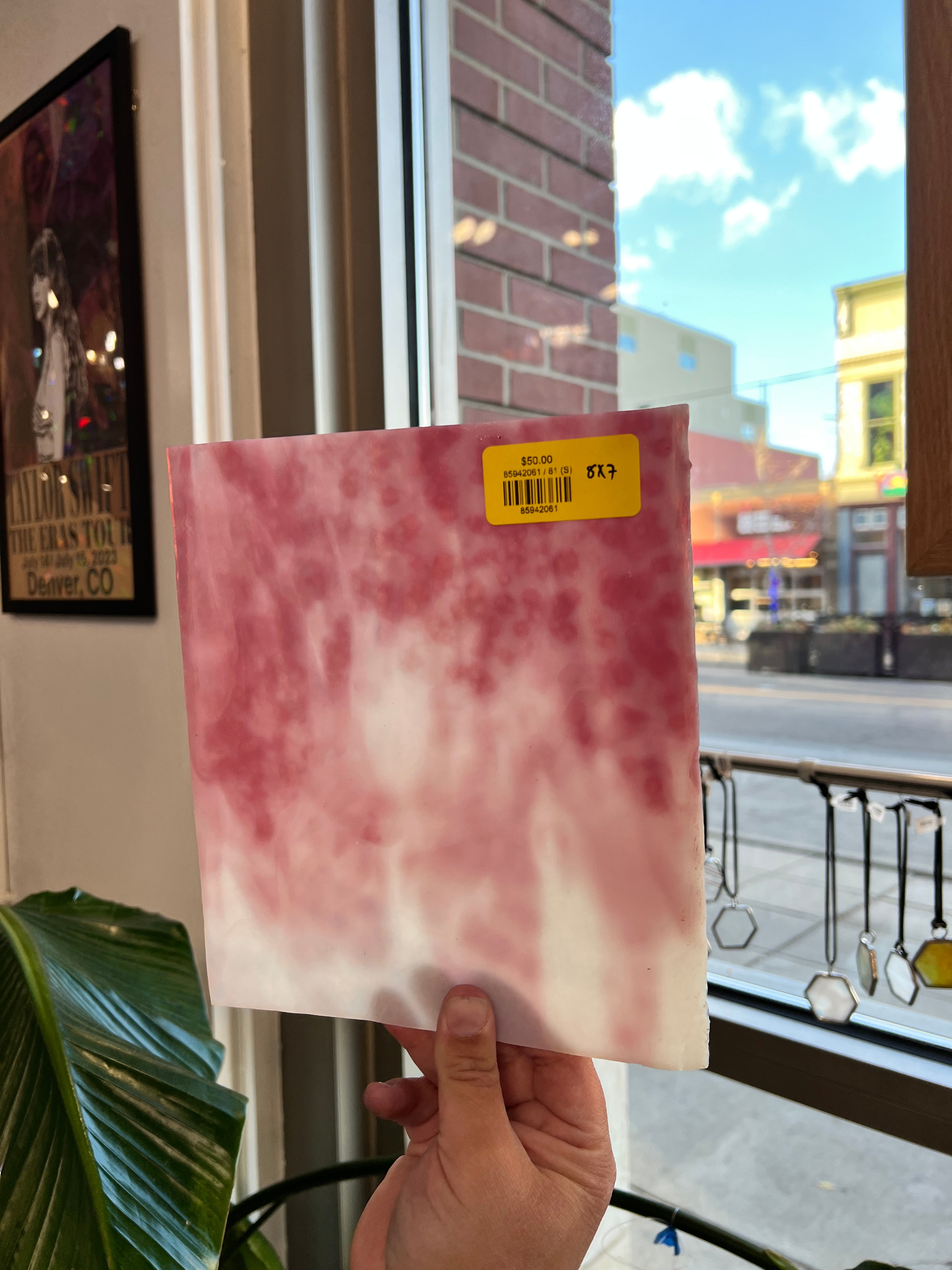 Pink White Mottled 81 (S) Sheet Glass Colorado Glassworks