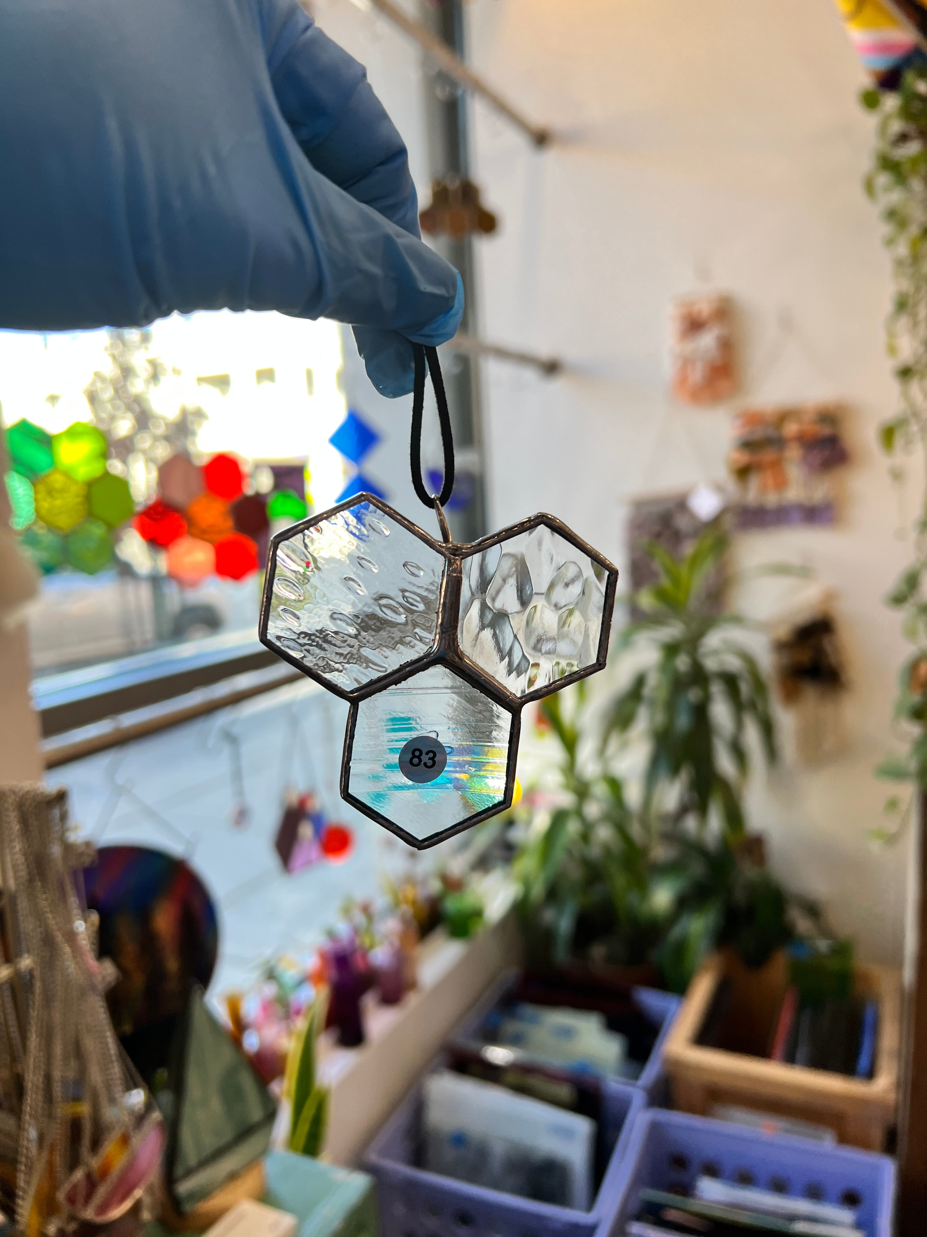 Mini 3-Piece Honeycomb Suncatchers (Multiple Pieces Available!) Colorado Glass Works 83
