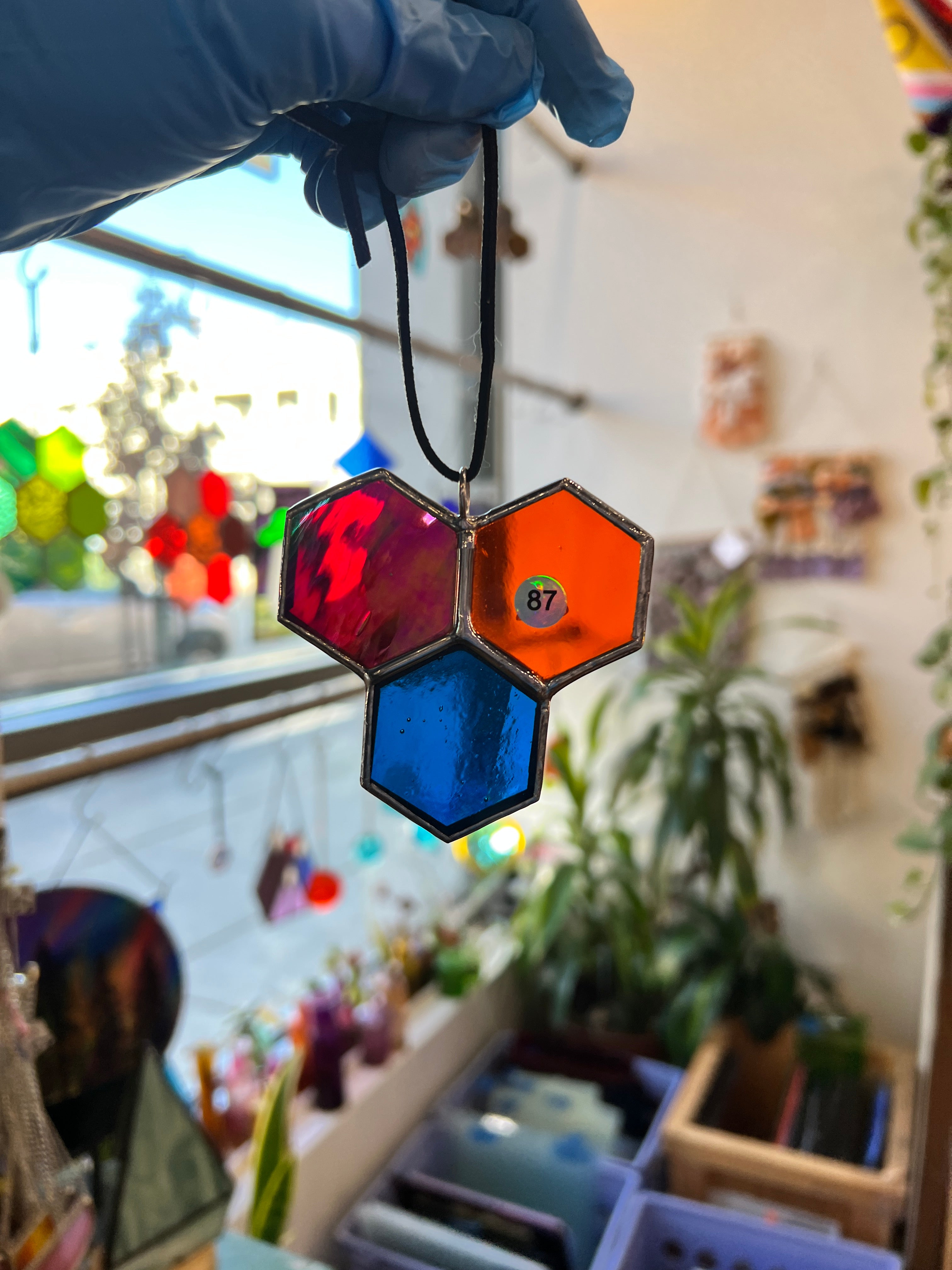 Mini 3-Piece Honeycomb Suncatchers (Multiple Pieces Available!) Colorado Glass Works 87