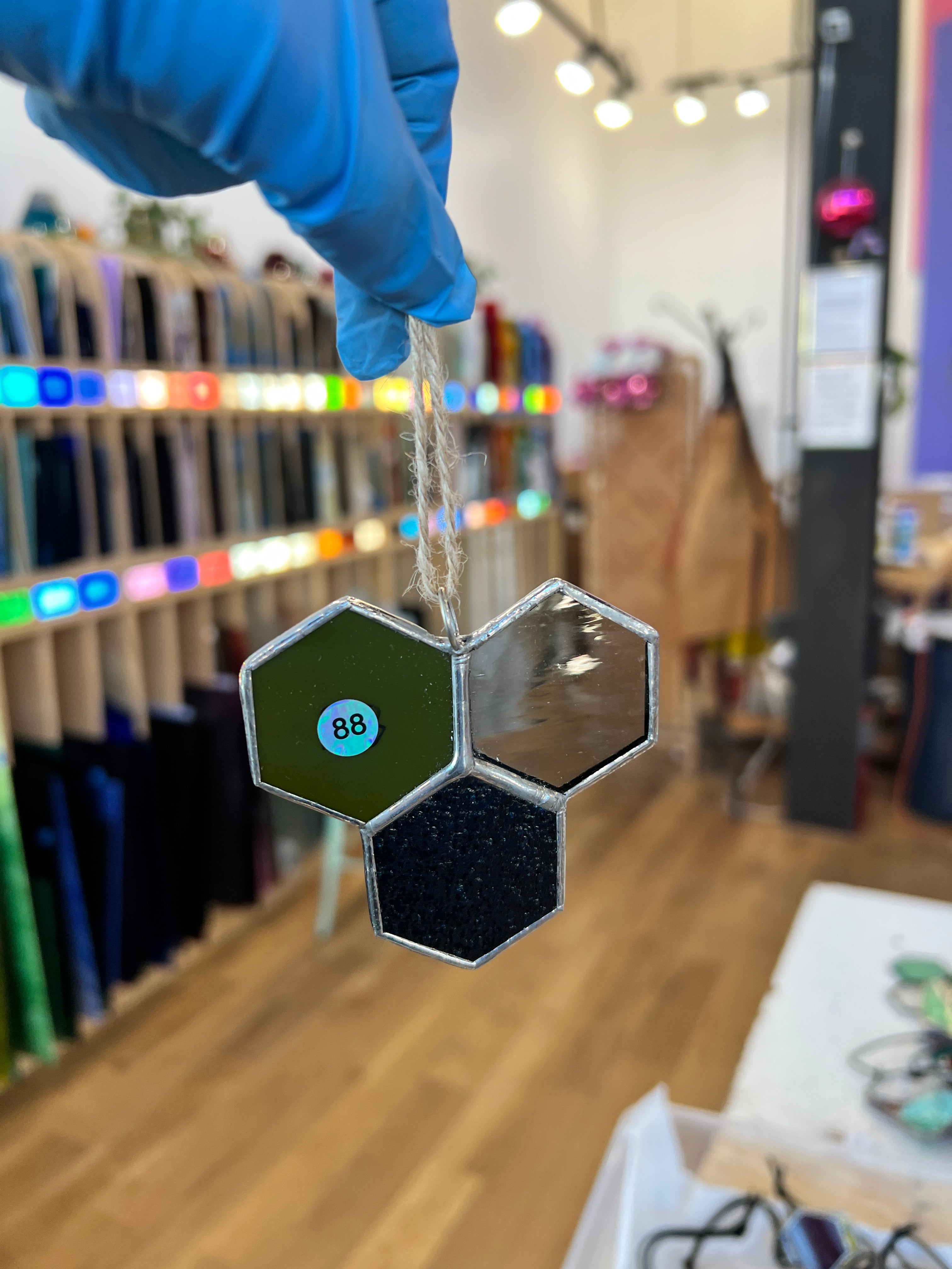 Mini 3-Piece Honeycomb Suncatchers (Multiple Pieces Available!) Colorado Glass Works 88
