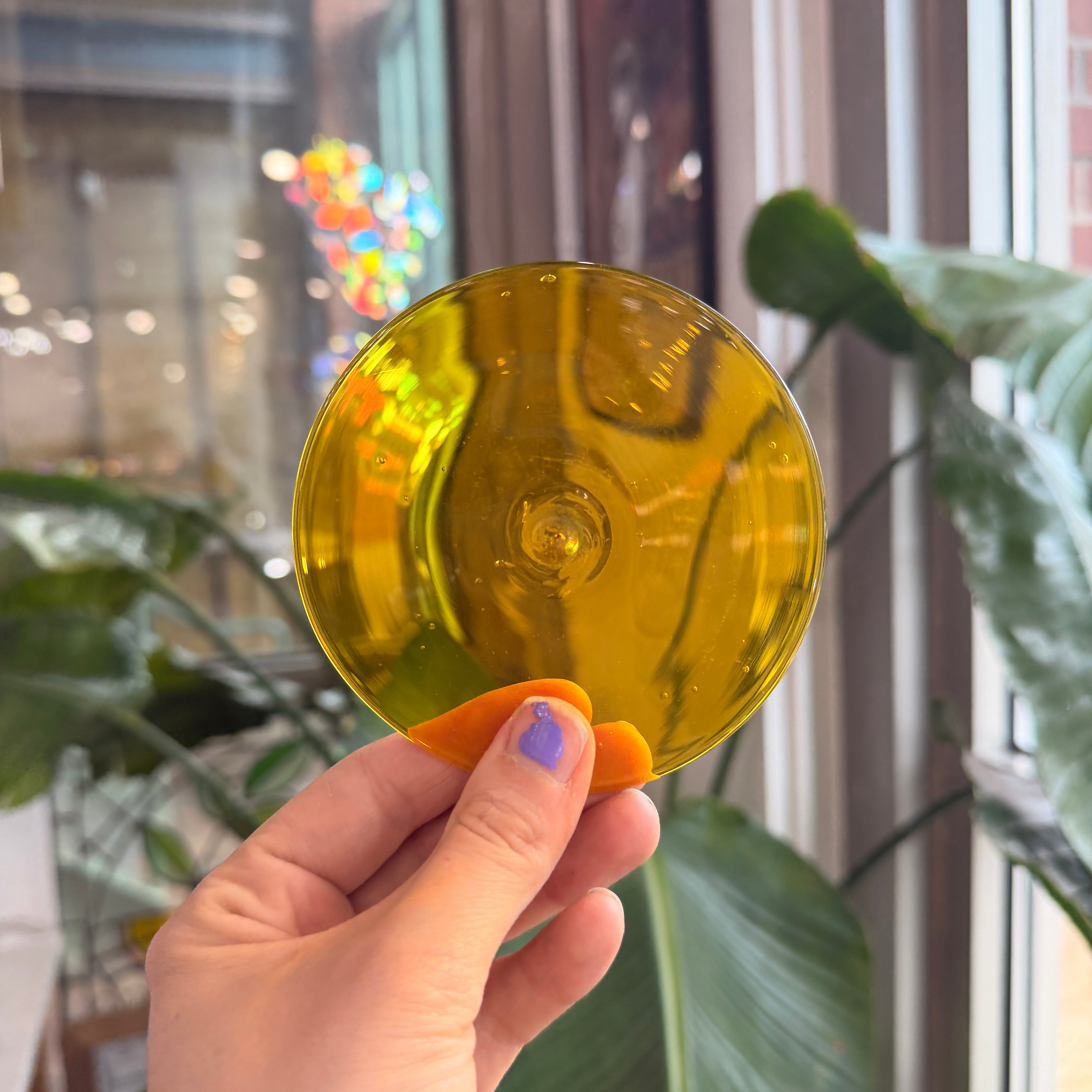 3.75 in. Yellow Rondel Tools Colorado Glass Works