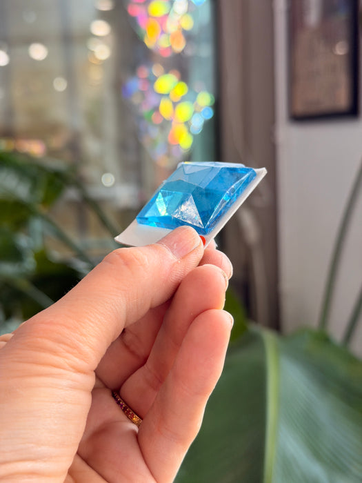 Light Aquamarine Jewel - Square (30mm) Tools Colorado Glass Works