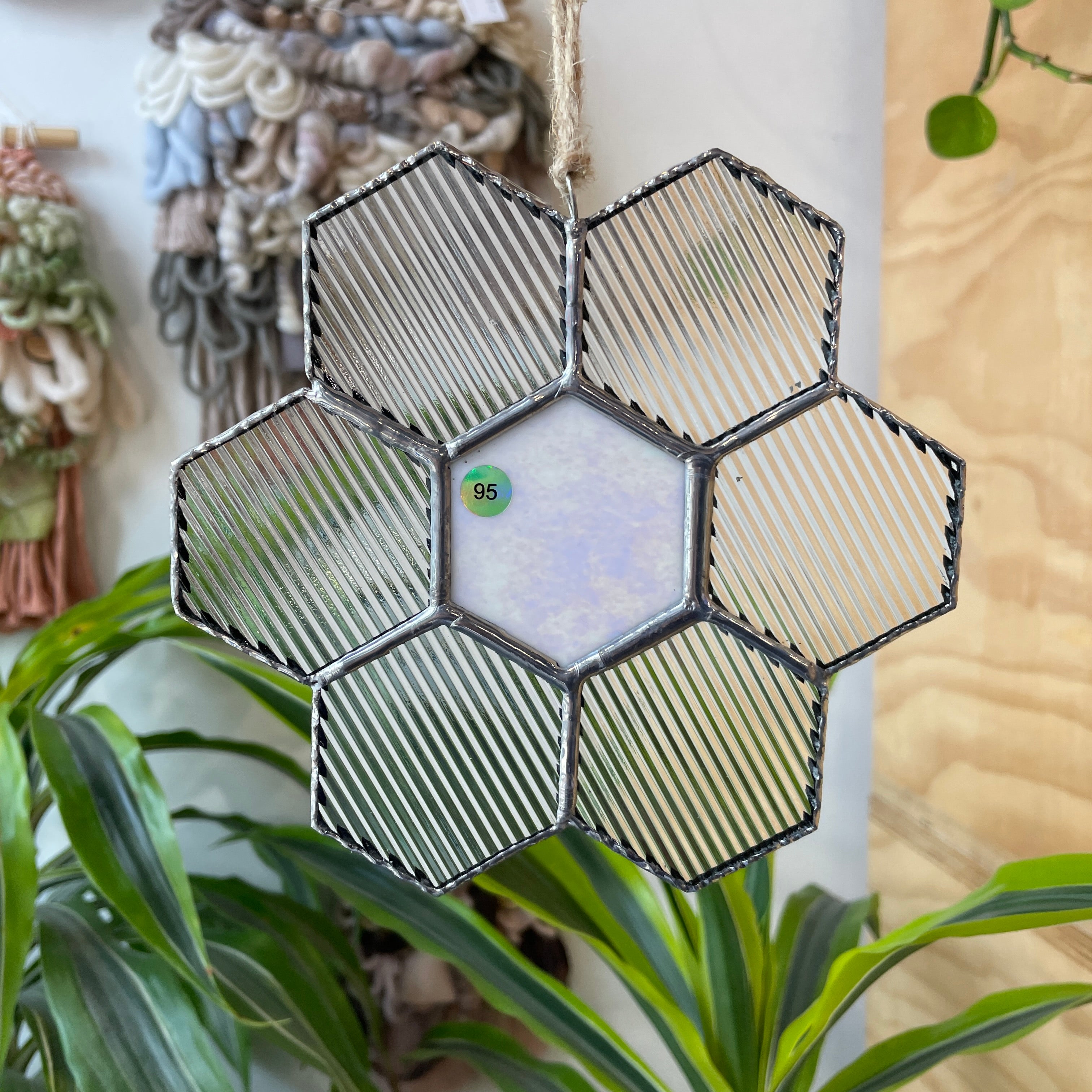 Clear Textured Honeycomb Cluster Colorado Glass Works