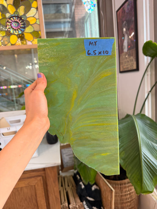 Avocado Opal Wissmach Fusible 96 COE (WI 96 270L) Fusible Sheet Glass Wissmach Glass