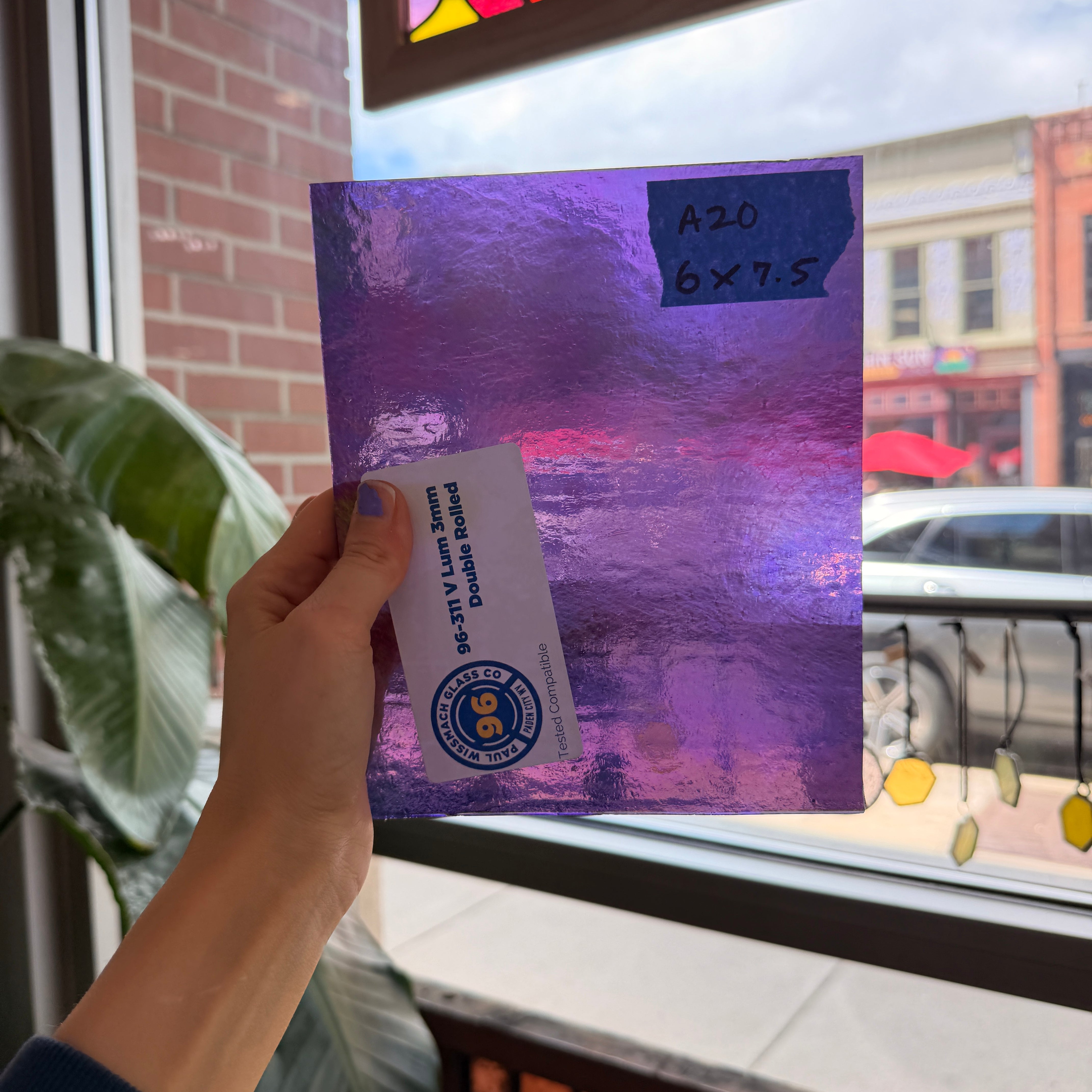 Medium Violet Luminescent Wissmach Sheet Glass Wissmach Glass