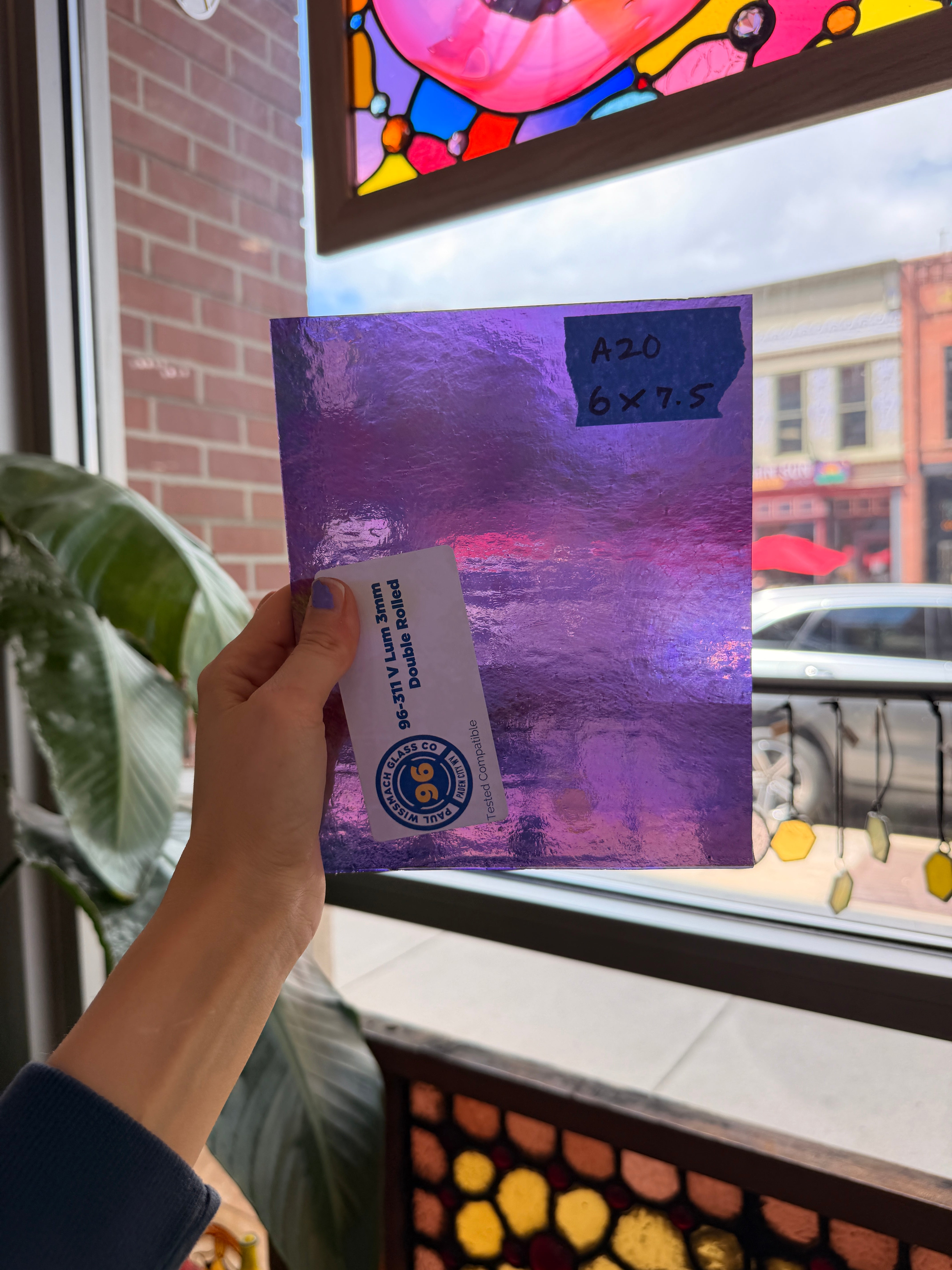 Medium Violet Luminescent Wissmach Sheet Glass Wissmach Glass