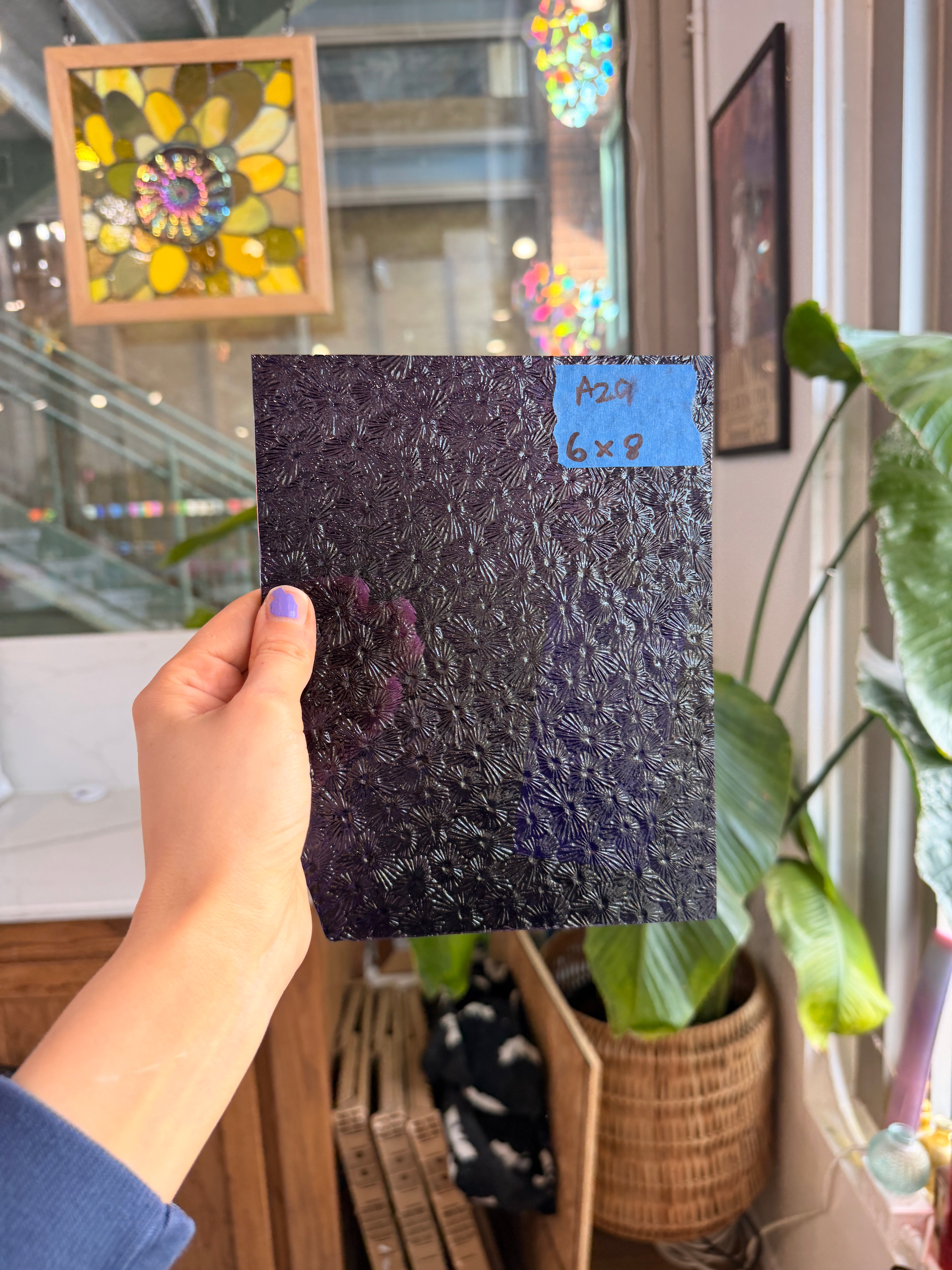 Purple Florentine Wissmach Sheet Glass Wissmach Glass 6x8in (WM-67211309)