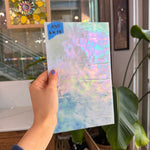 White Iridescent Mottle Youghiogheny Sheet Glass Youghiogheny Glass