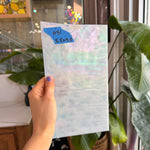 White Iridescent Mottle Youghiogheny Sheet Glass Youghiogheny Glass 5.5x9.5in (YG-65835053)