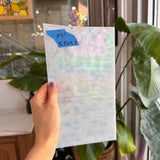 White Iridescent Mottle Youghiogheny Sheet Glass Youghiogheny Glass 5.5x9.5in (YG-65835053)