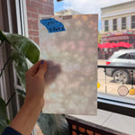 White Iridescent Mottle Youghiogheny Sheet Glass Youghiogheny Glass
