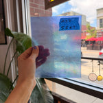 Periwinkle Cornflower Blue Iridescent Wissmach Fusible 96 COE Fusible Sheet Glass Wissmach Glass 5.5x7in (WM-67014701)